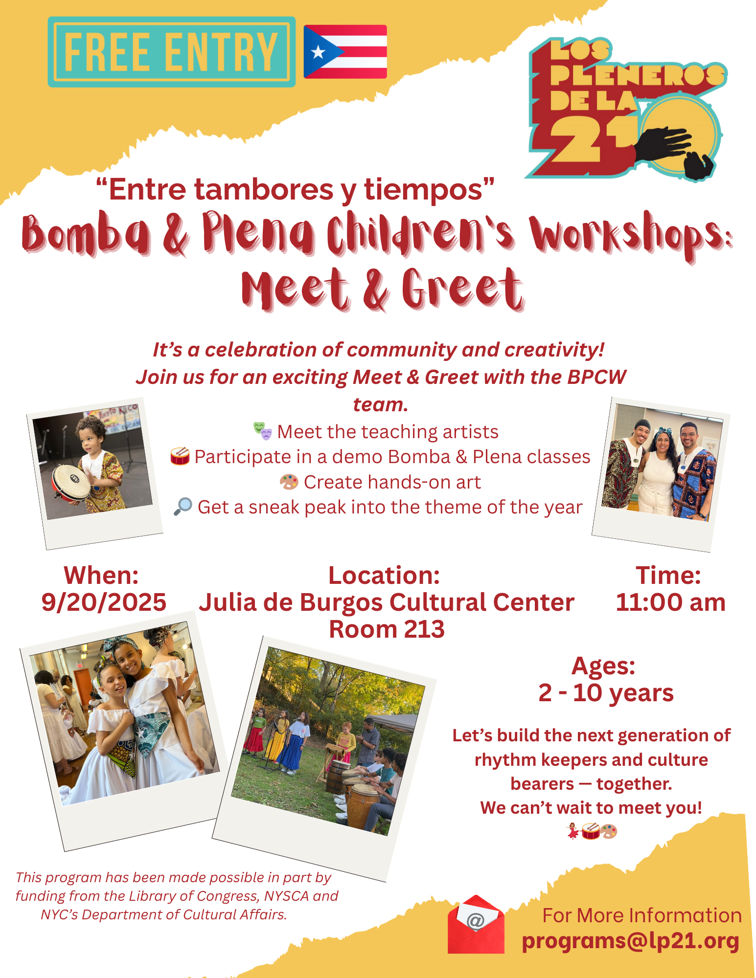 Entre Tambores y Tiempos: BPCW Meet & Greet