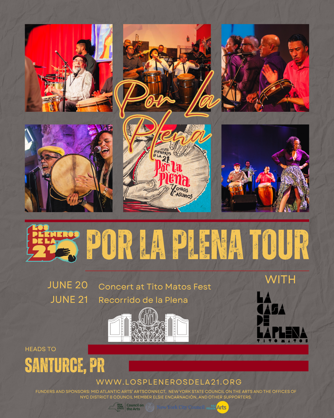 Por La Plena Tour: Puerto Rico