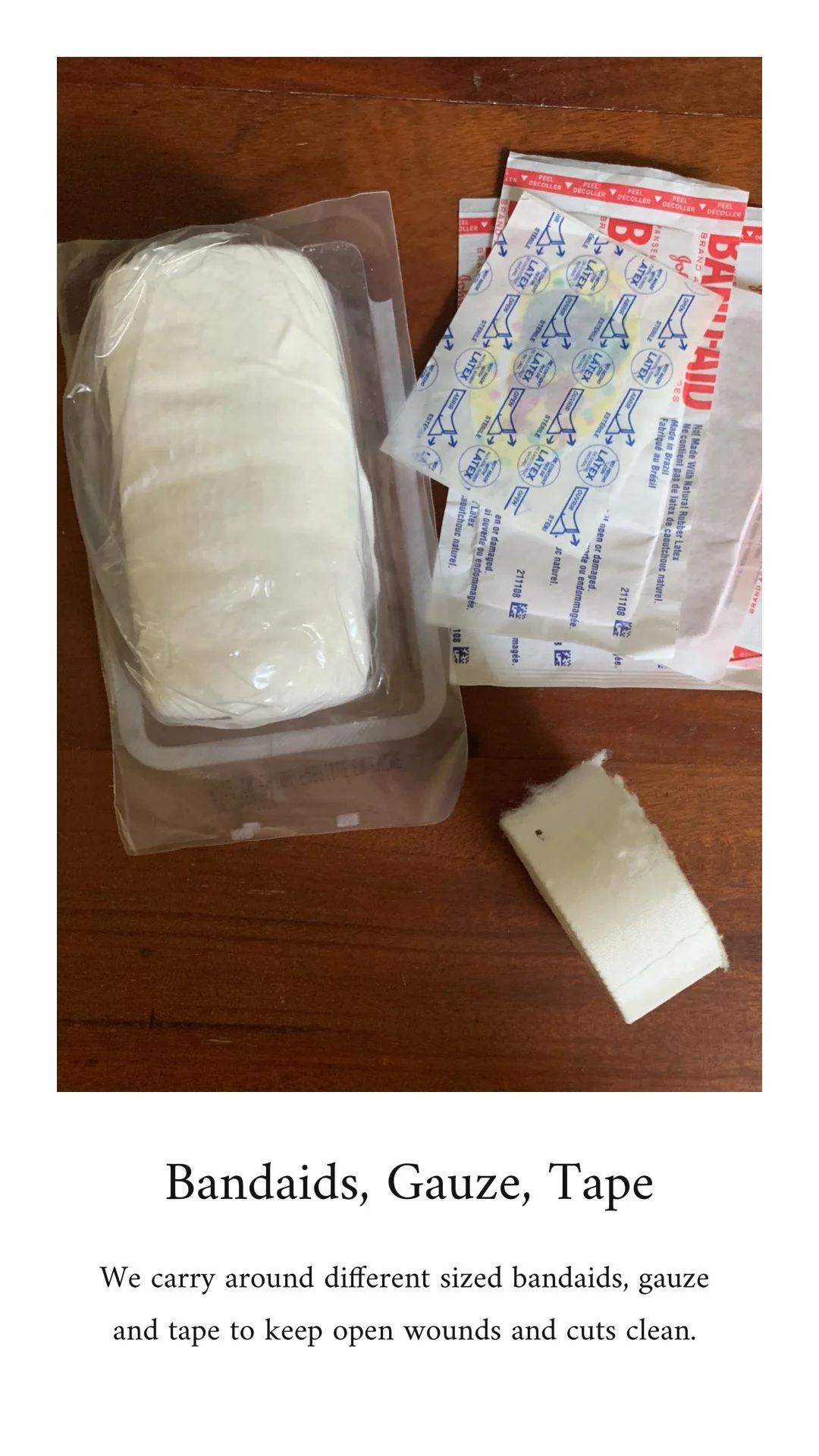 BANDAIDS, MORE BANDAIDS,   GAUZE,   TAPEWe are a participant in the Amazon Services LLC Associates Program, an affiliate advertising program designed to provide a means for us to earn fees by linking to Amazon.com and affiliated sites." I will only …