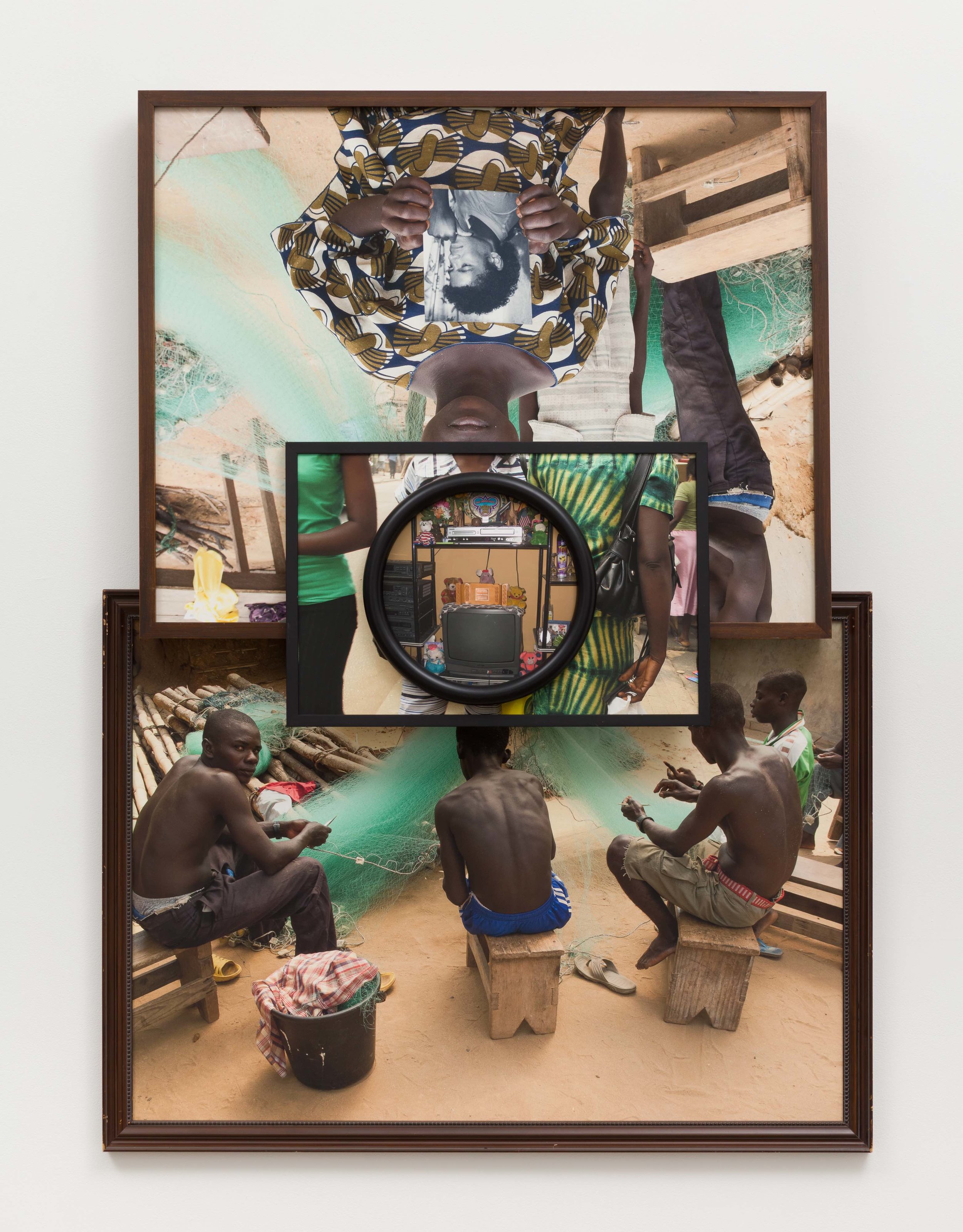 Akwidaa: Phase Patterns, Unit Structures , 2018 Four archival pigments prints in artist's frames and found frames with UV laminate // 52 1/2 x 38 1/2 x 5 in