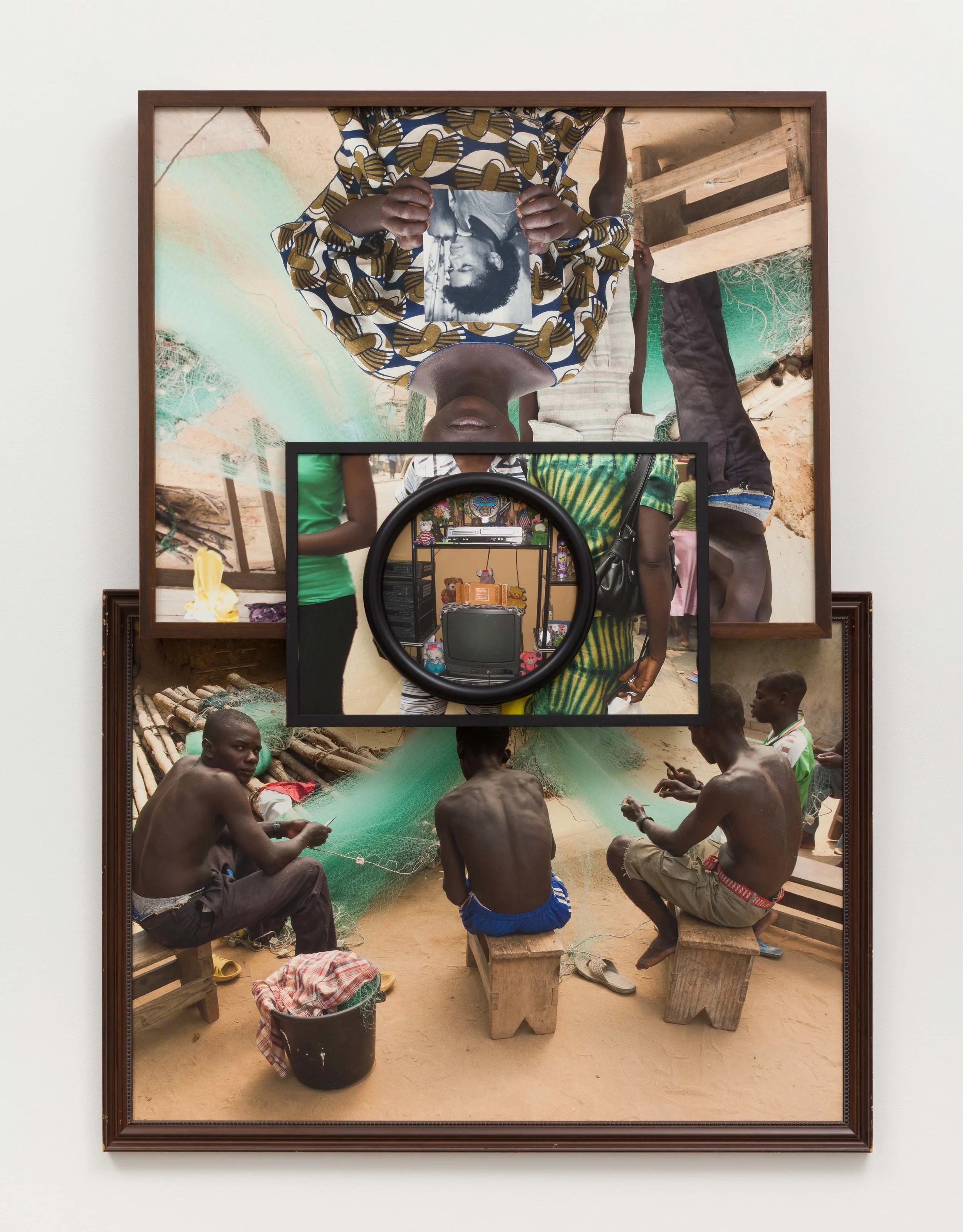 Akwidaa: Phase Patterns, Unit Structures , 2018 Four archival pigments prints in artist's frames and found frames with UV laminate // 52 1/2 x 38 1/2 x 5 in