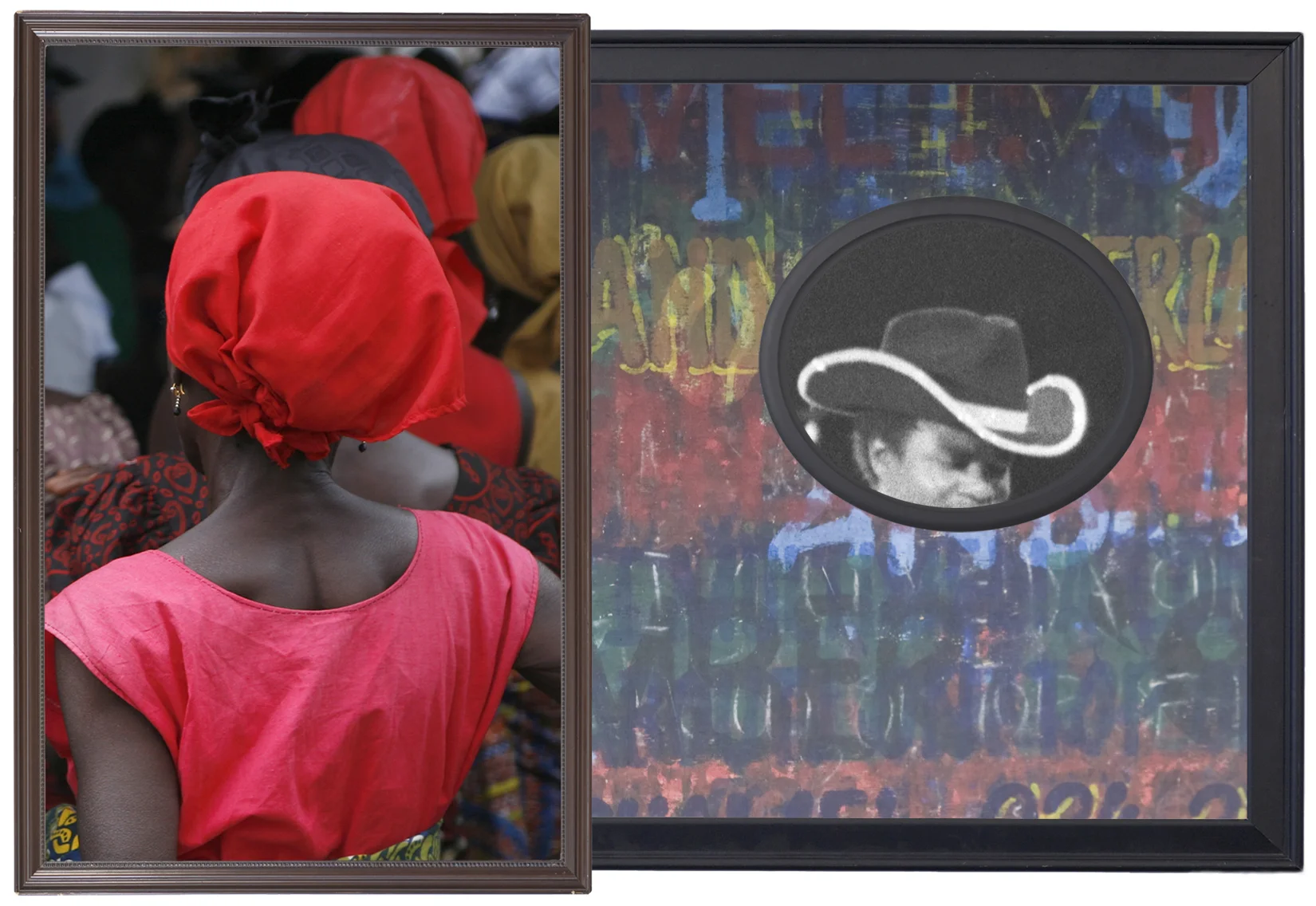 Akwidaa, Takoradi, Inglewood , 2015 Archival pigment prints, found antique frames // 46 x 70 x 2 in