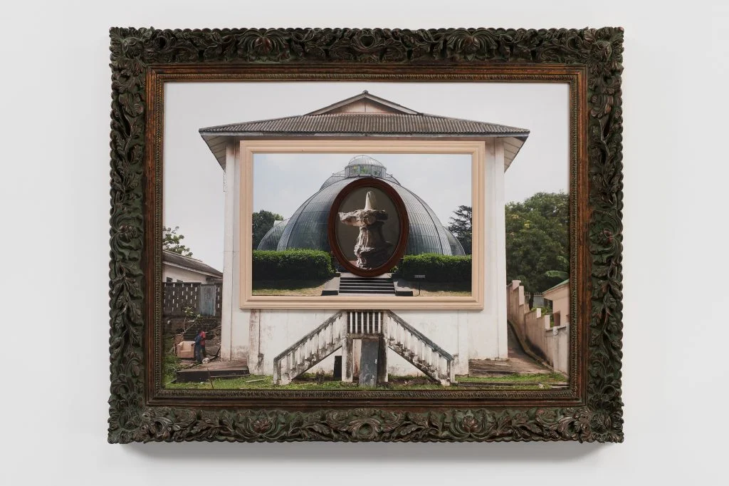 Cartesian Gris Gris (Stairways), 2019 Three archival pigment prints in artist’s frames and found frames, UV laminate // 47 x 58 1/4 x 1 1/4 in