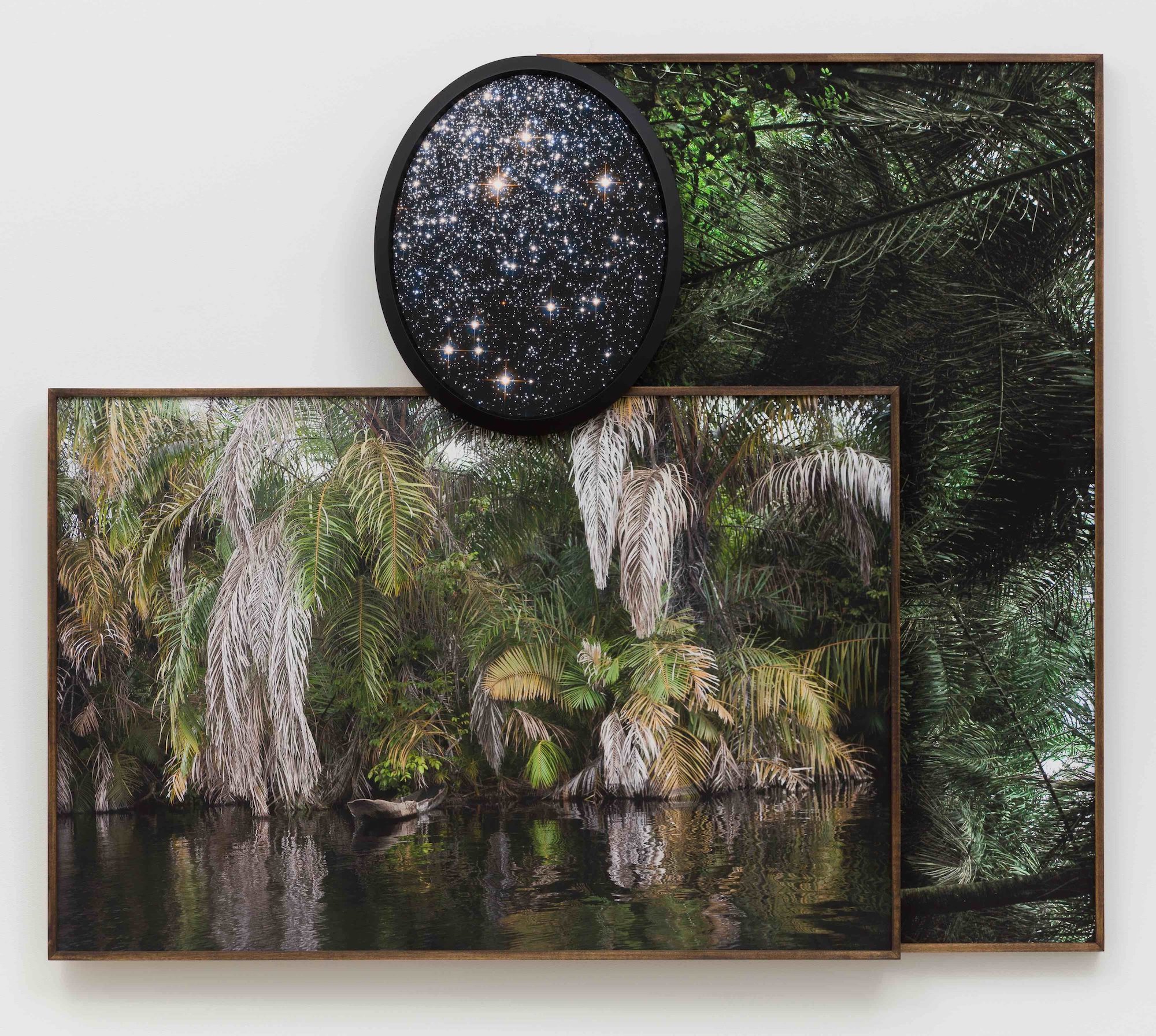 Slipping into Darkness, all the Honey Gone, 2018 Three archival pigment prints in artist's frames and found frames with UV laminate // 51 1/2 x 60 1/2 x 4 1/2 in