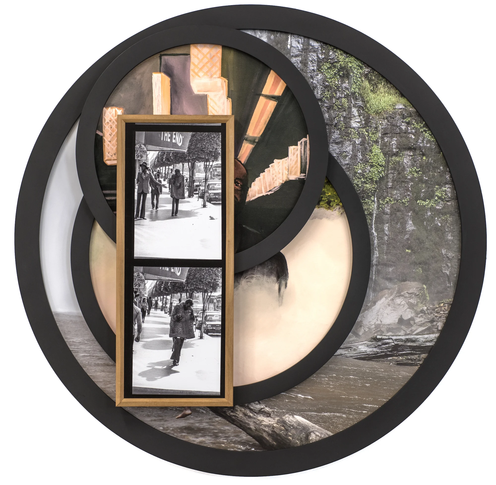 Time Machine No. 4, 2016 Four archival pigment prints with found and artists frames // 38 1/2 x 2 1/2 in depth