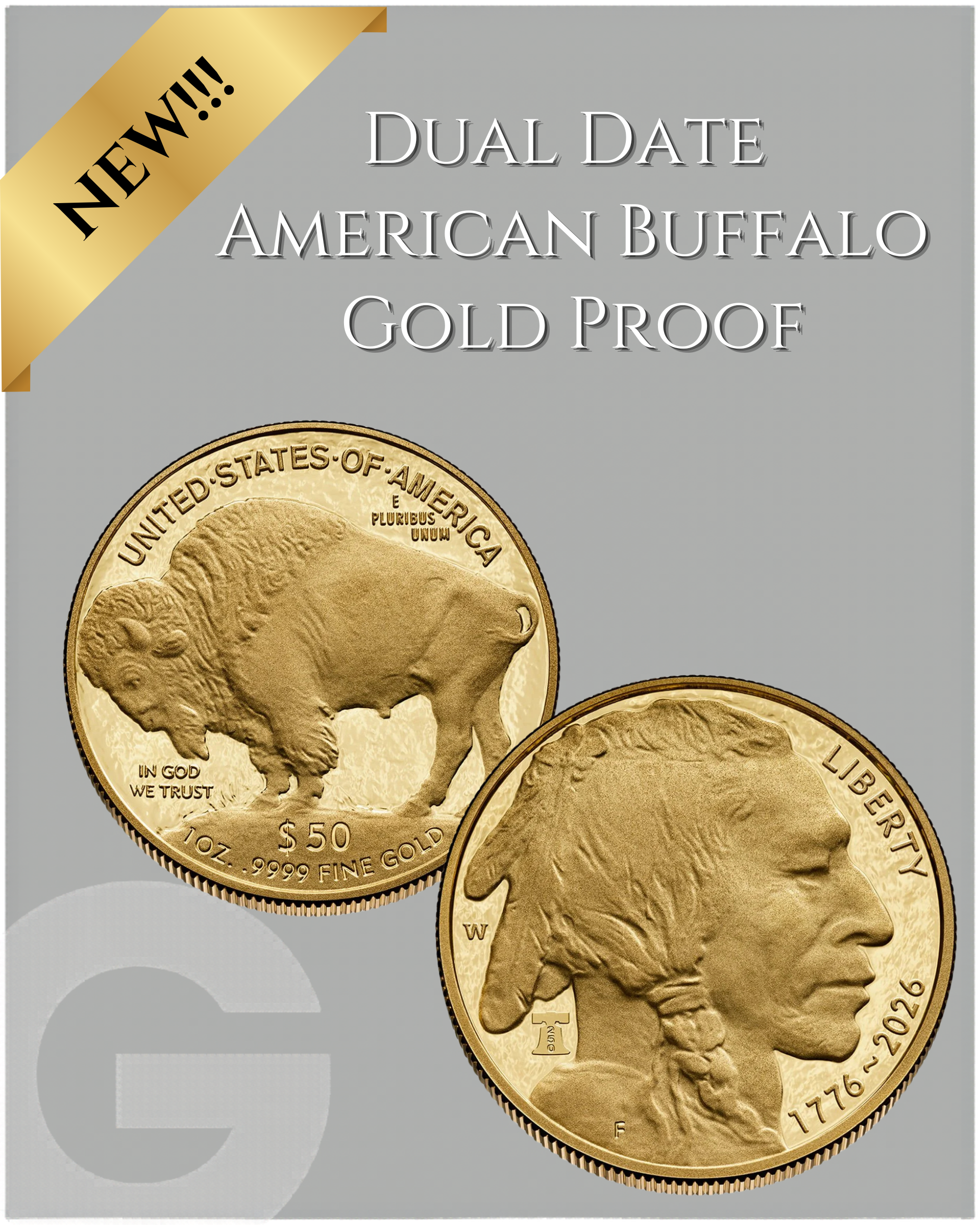 Dual Date Gold Buffalo
