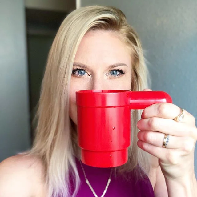 No coffee mug? No problem! *Steals child&rsquo;s LEGO mug* 😏