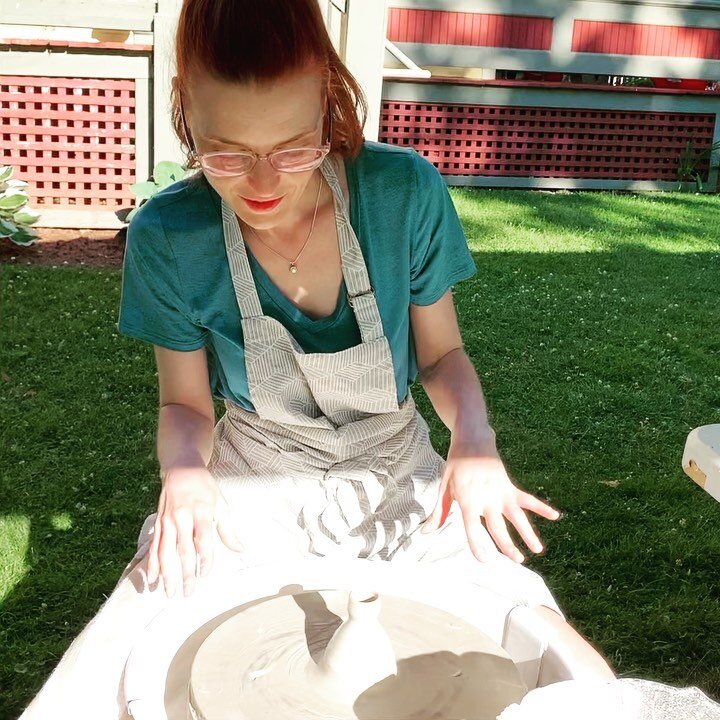 Always love a chance to throw out in the wild! 

@culturesummerside had me out demonstrating my pottery moves for the Summerside Arts Festival again this year. 💗

(And, if you&rsquo;ve heard the jingle for the festival and wondered: yes, that&rsquo;