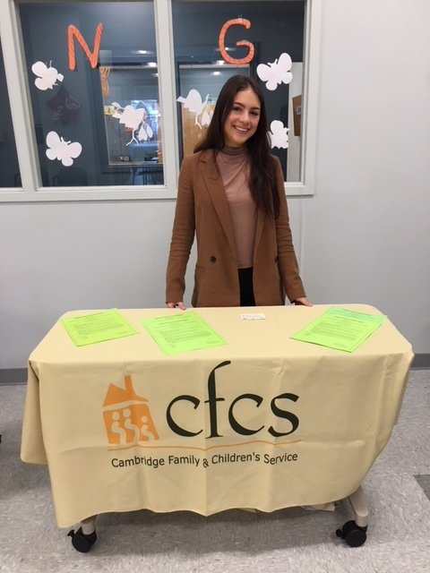 Above, DDP case manager Natalie was ready to answer questions and help clients at Transition Day.