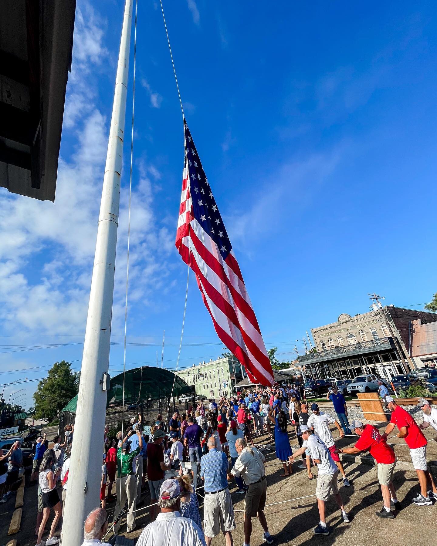 Thank you to everyone who joined us for the annual flag raising this morning! 

Although it was a hot morning, it was a BEAUTIFUL morning celebrating our amazing country! 

Thank you to the following individuals for joining us this morning: 
Mayor Bo