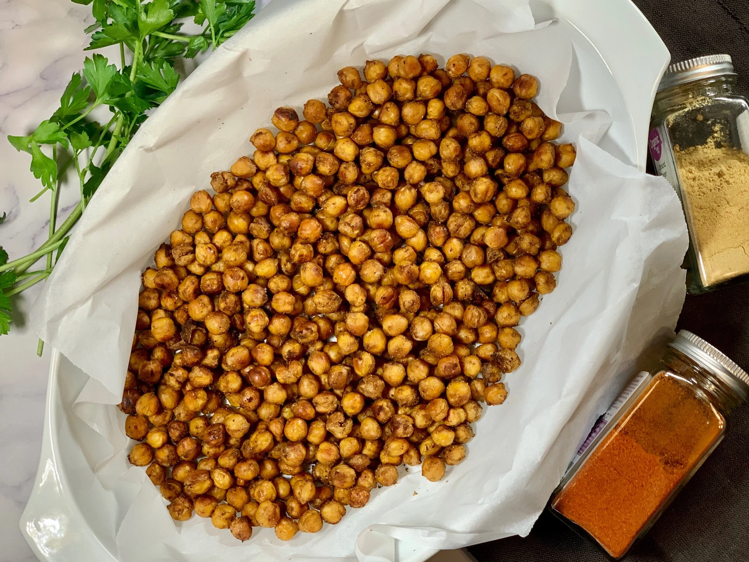 Roasted Garlic Chickpeas