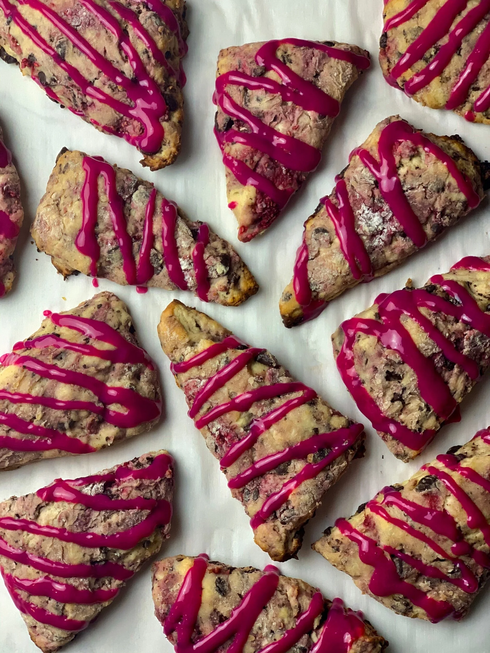 Raspberry & Dark Chocolate Scones