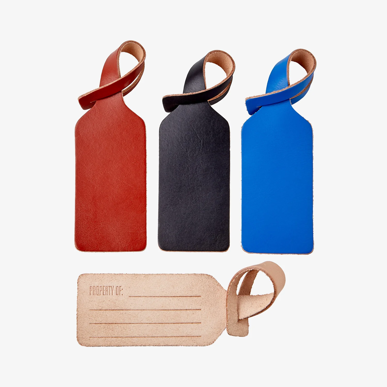 nyc designer graphic image x A/M Aesthetic Movement New York leather hang tag travel custom red black blue nude
