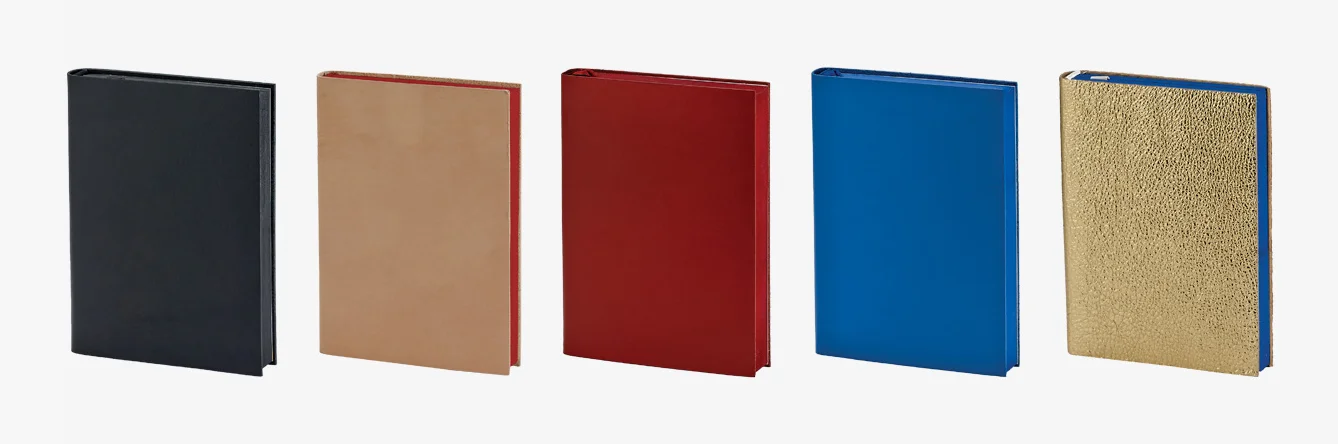 nyc designer graphic image x A/M Aesthetic Movement New York leather stationery journals gold red black blue nude page edges painted