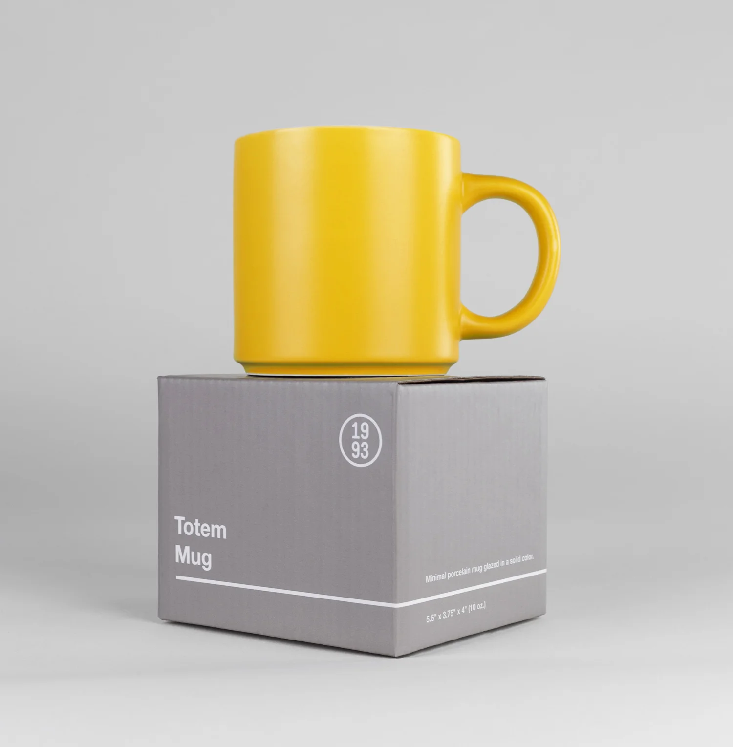 nyc art director dining kitchen 1993 willie tsang ceramics colored product design tabletop collection mugs packaging gray box totem yellow