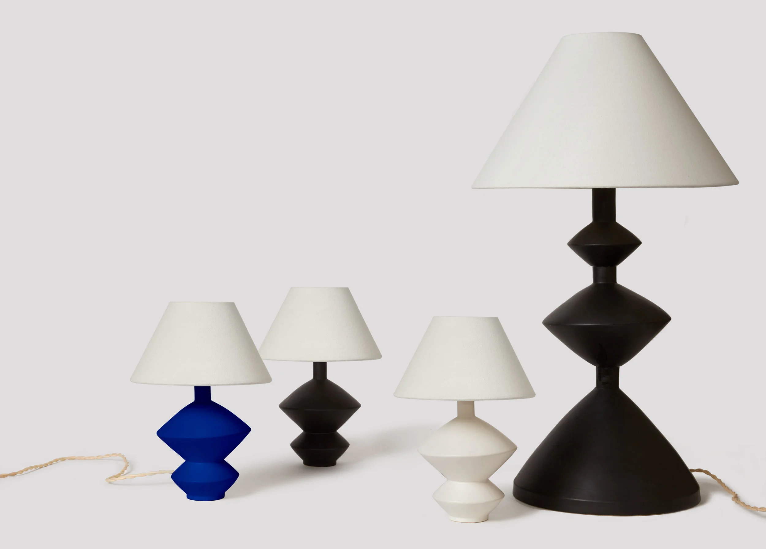 nyc art director living decor home accessories 1993 willie tsang ceramics colored product design lamps lighting geometric futuristic