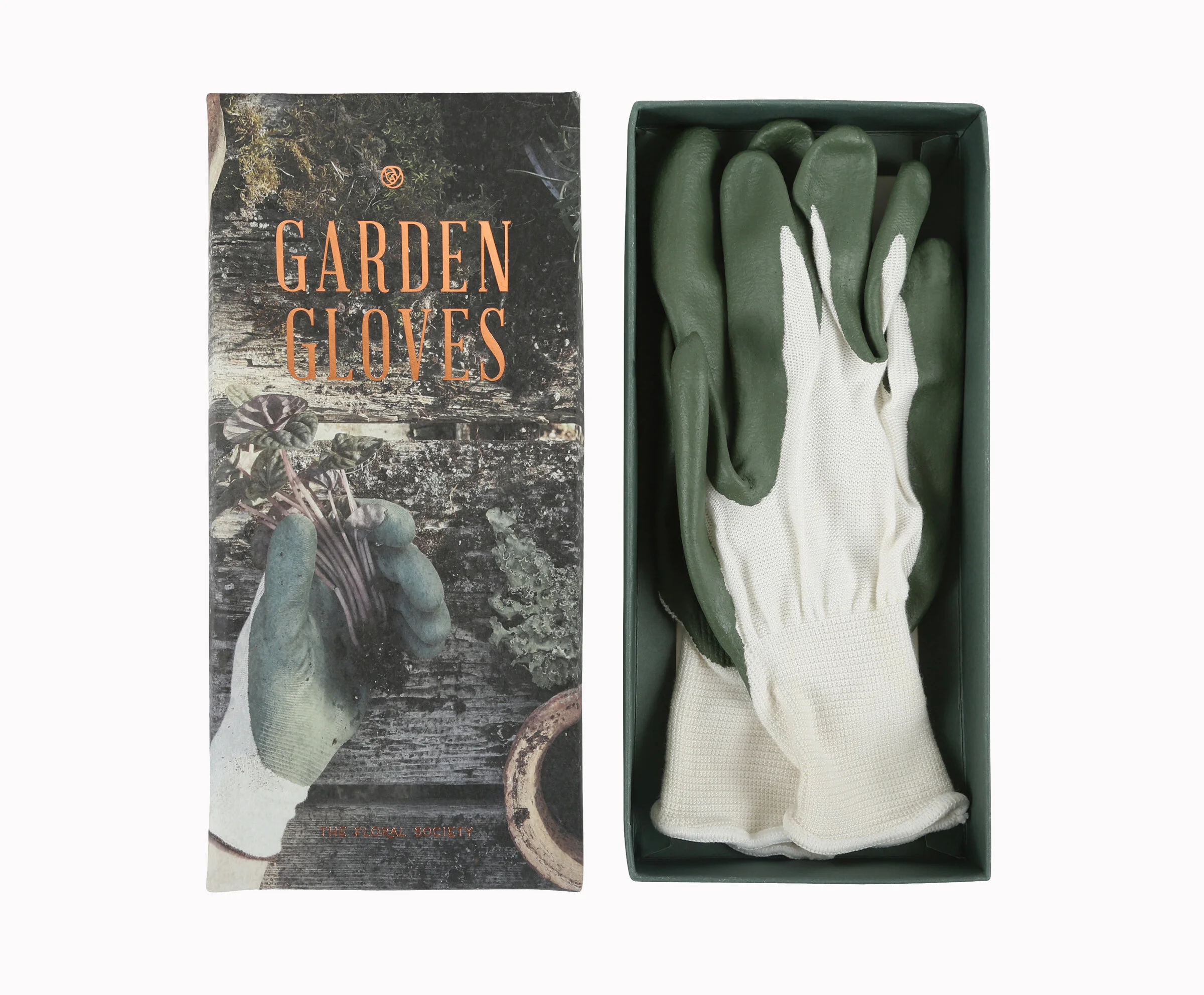 sierra steifman nyc graphic designer the floral society garden gloves packaging product design copper foil green box gardening gift ideas home project