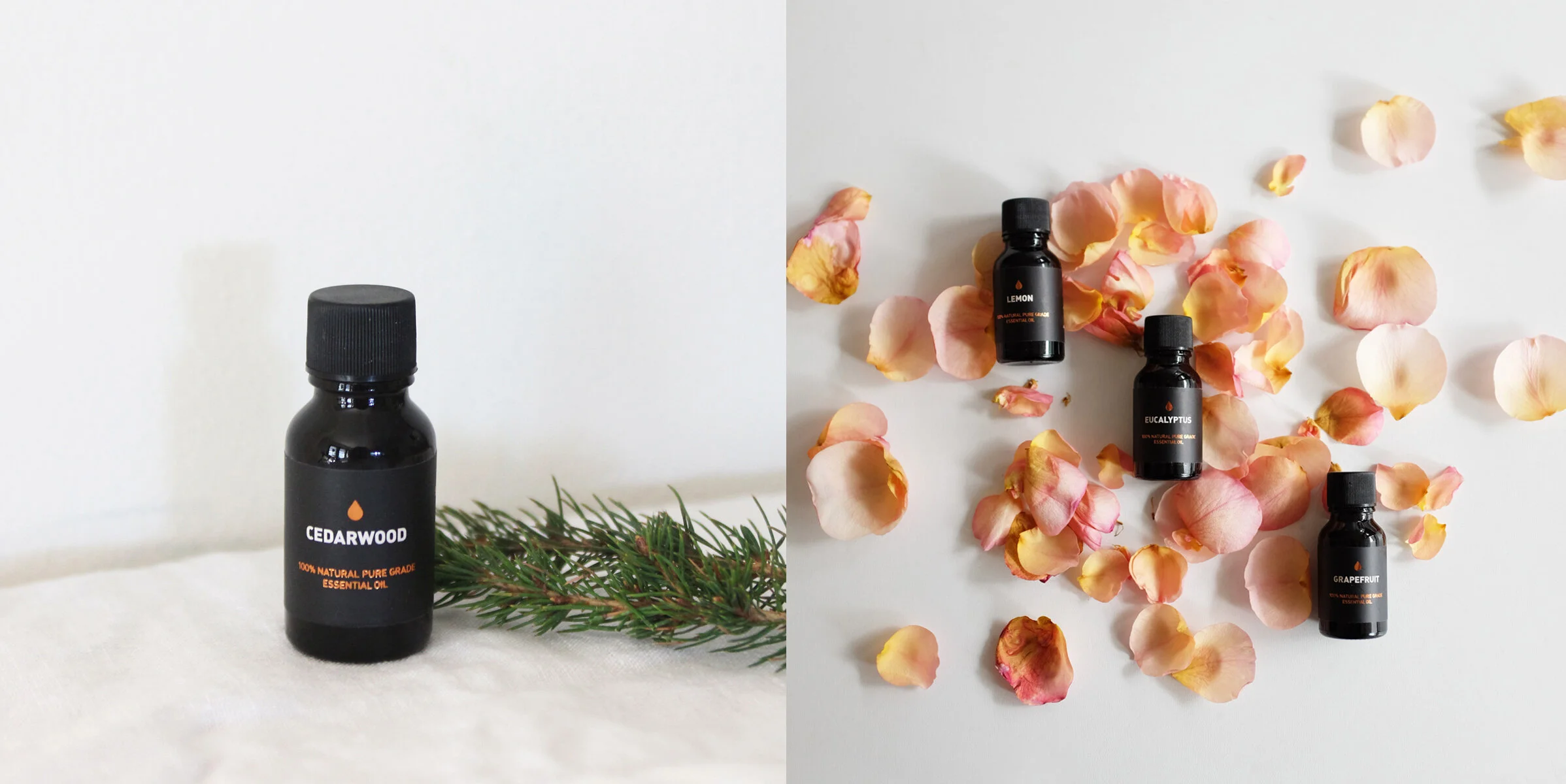 nyc graphic designer skincare beauty way of will essential oils willie tsang body care wellness packaging design black white copper cedarwood petals