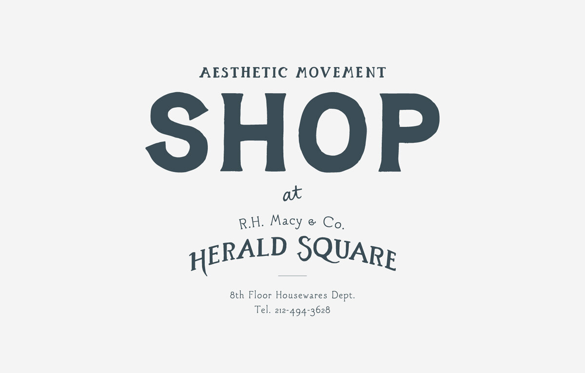 nyc graphic designer aesthetic movement shop macy's herald square design logo lockup identity branding