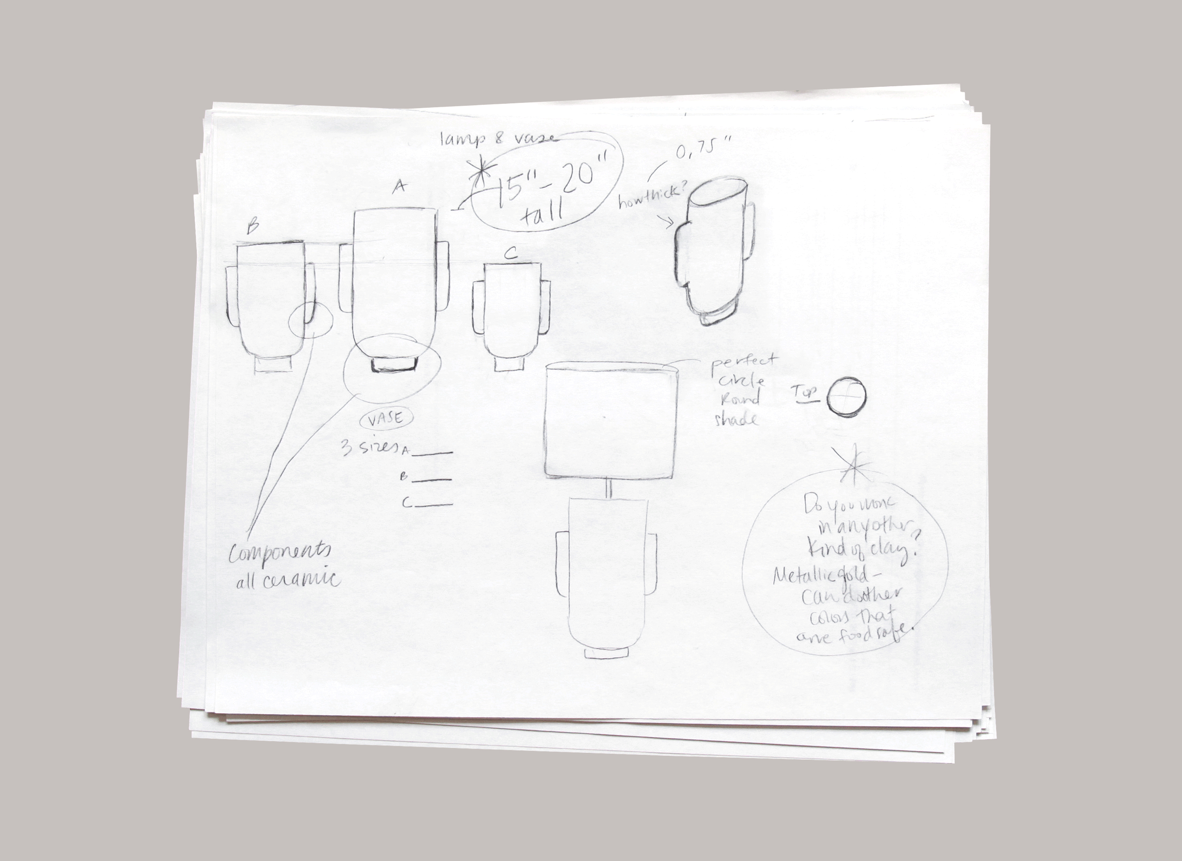 nyc art director living decor home accessories 1993 willie tsang ceramics product design lamp sketches maria pastore