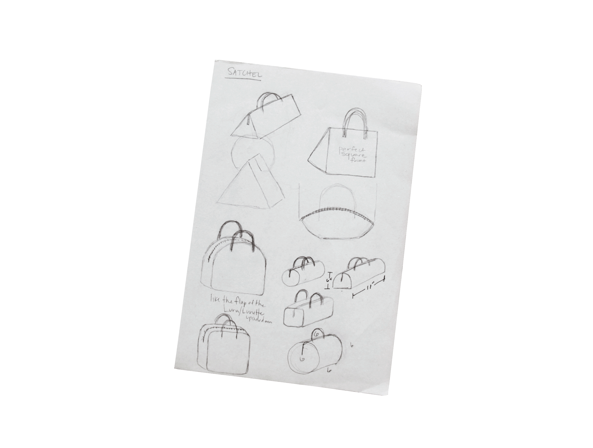 nyc graphic designer art director MH minor history leather goods maria pastore sketches process product accessories handbag purse backpack