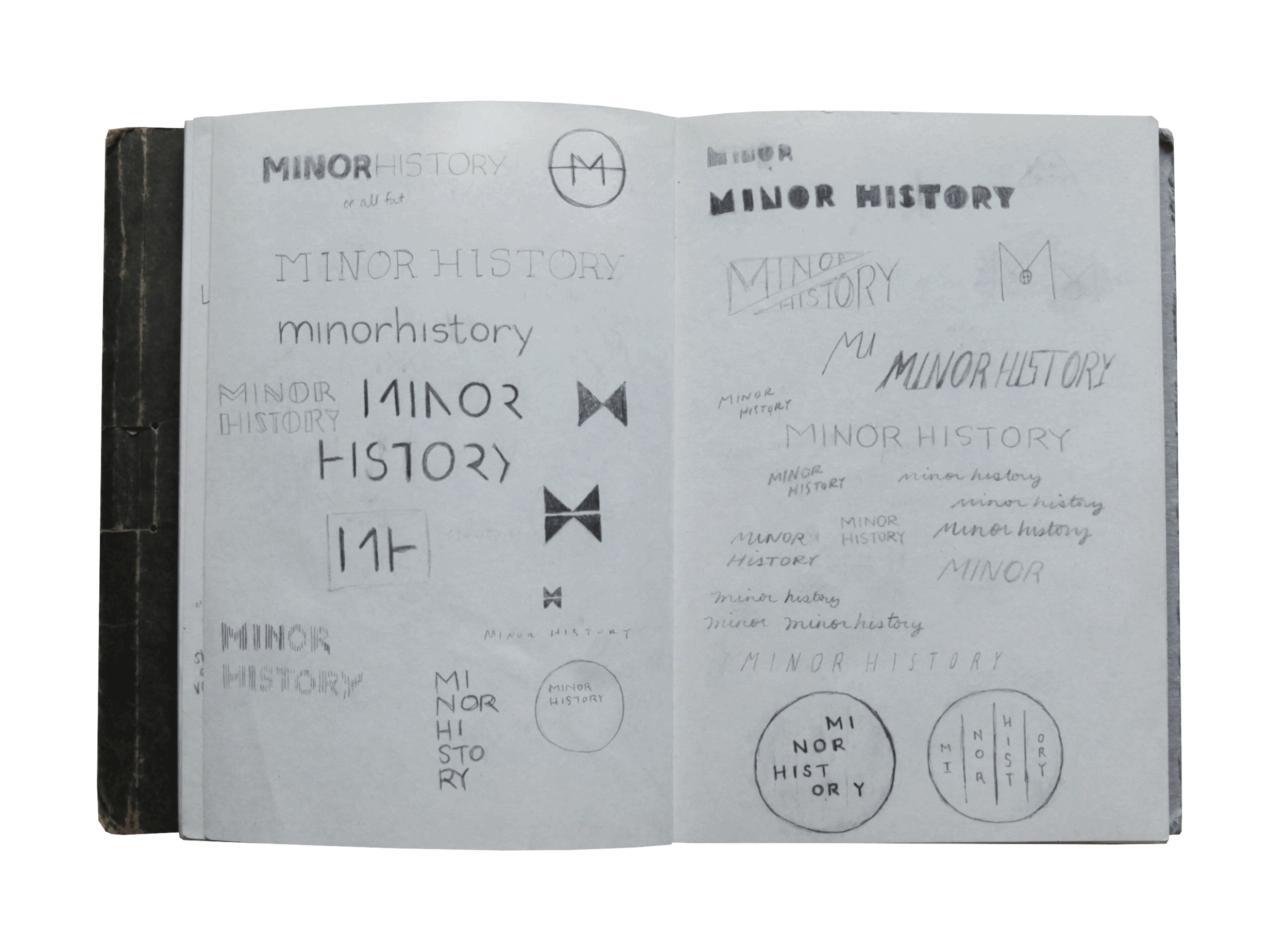 nyc graphic designer art director branding MH minor history leather goods maria pastore sketches process logo design monogram wordmark icon logotype