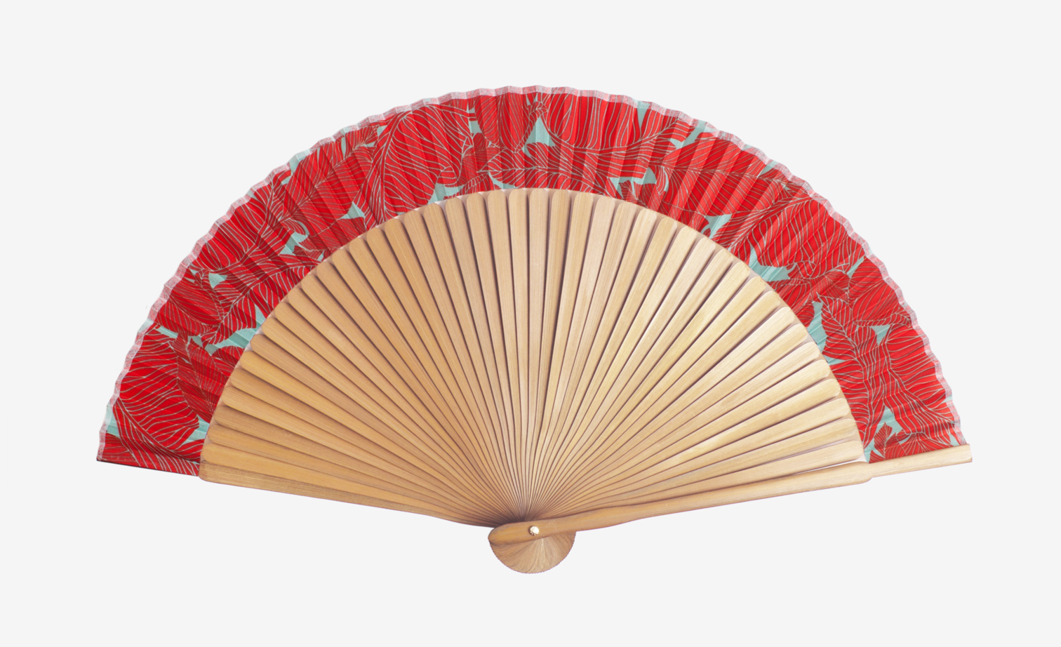 cool off nyc graphic designer home gift odeme red pattern hand personal fan wood