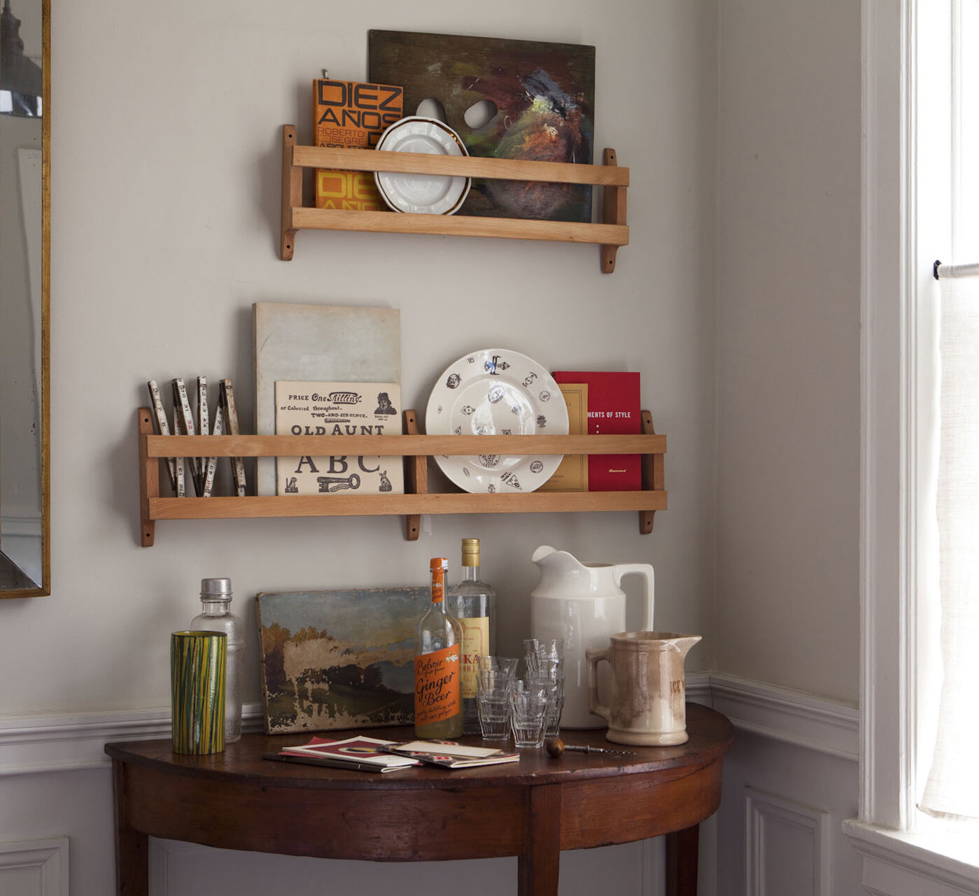 styling kate sears gift home aesthetic movement wholesale art director nyc sir/madam sirmadam plate racks prewar apartment interiors ceramics collection office study bedroom bar
