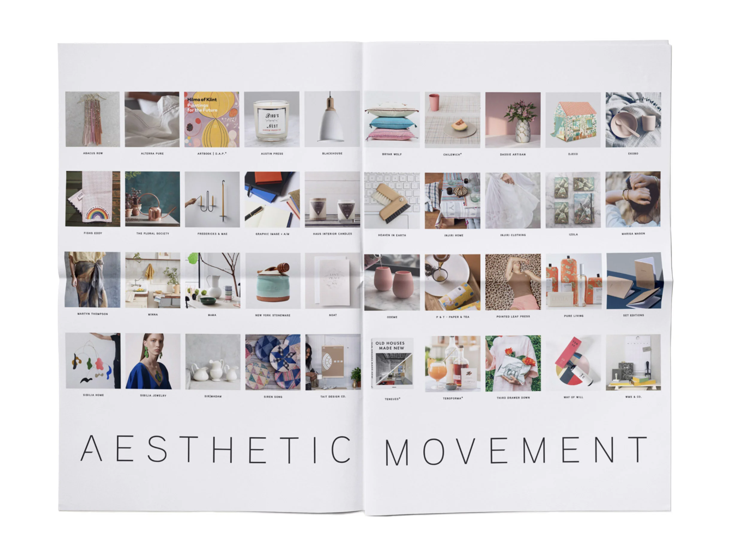 a/m aesthetic movement newsprint wholesale design nyc graphic designer gift home lines 