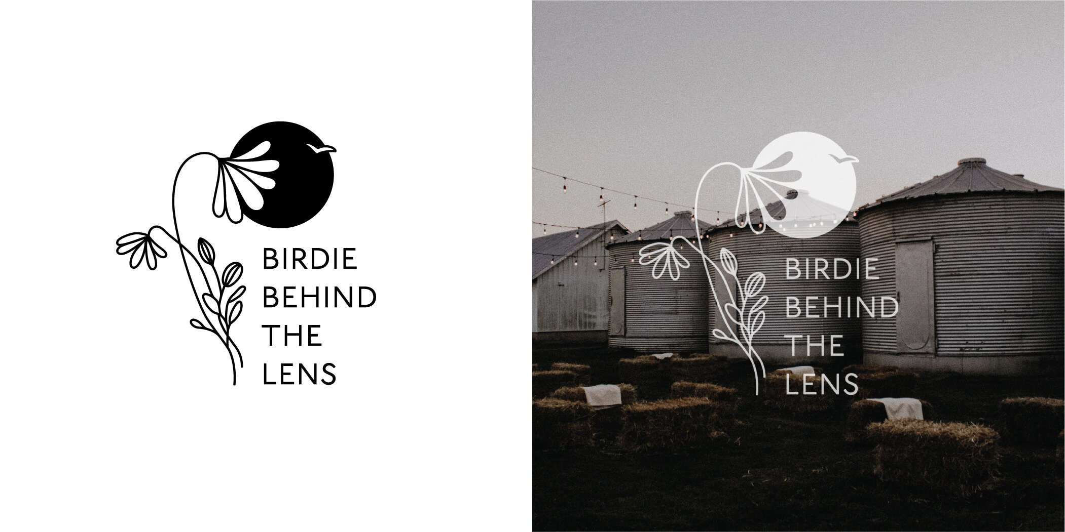 nyc freelancer graphic designer design direction logo branding sans serif typography birdie behind the lens wildflowers bird photography cincinnati lifestyle 