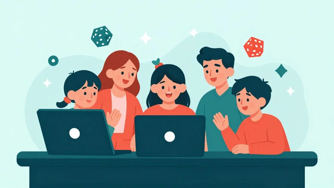 Kids playing online D&D together over video call — online D&D groups for kids with a professional DM