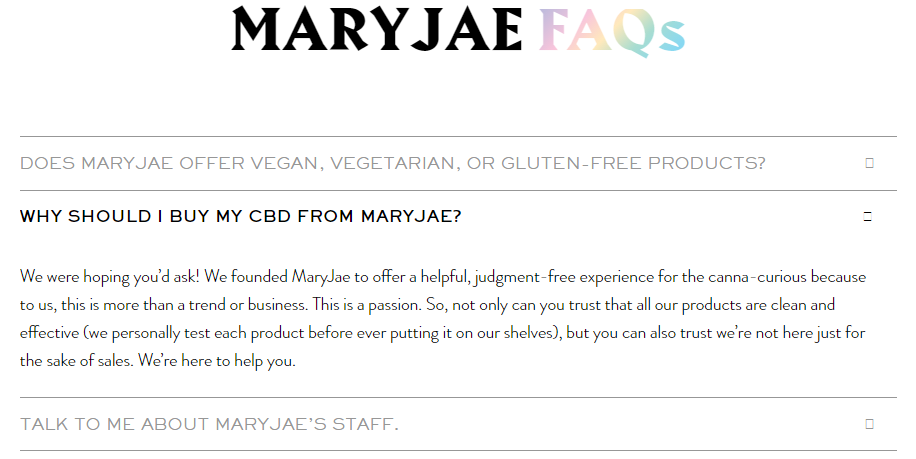 Cannabis Website Copy | Why MaryJae