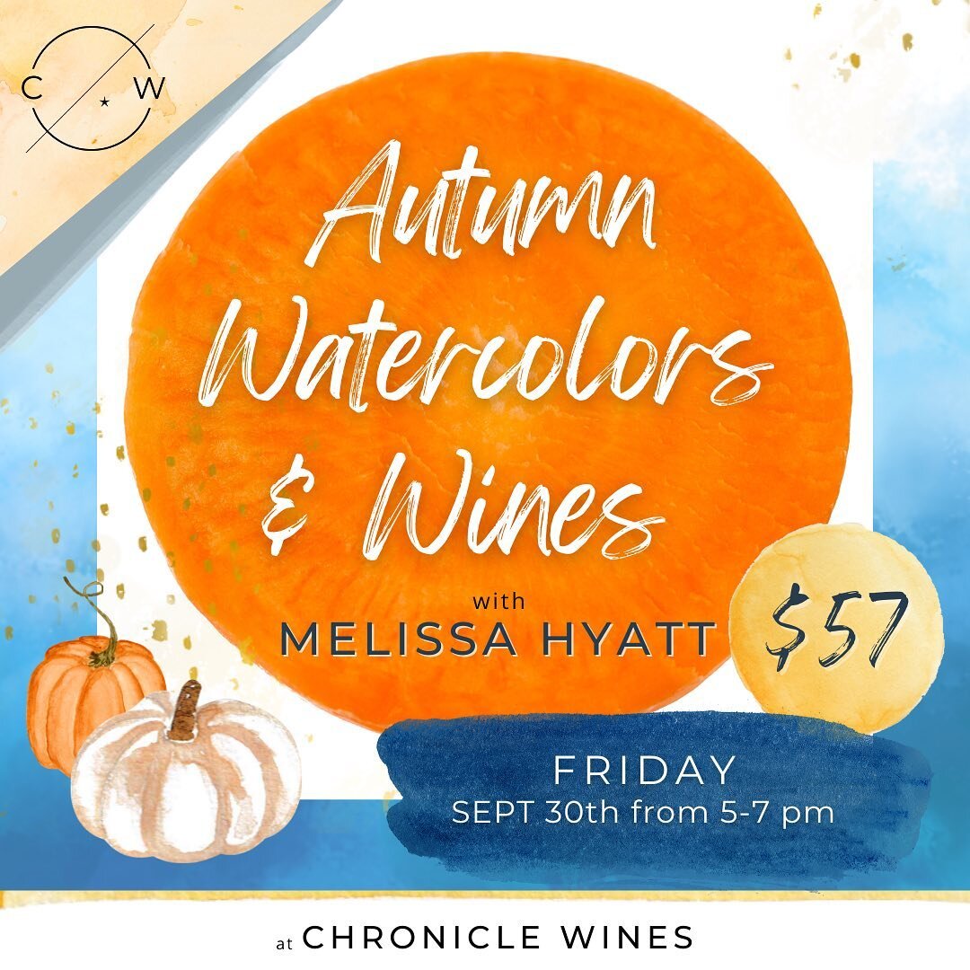 Link in bio for tickets to Autumn Watercolor &amp; Wines, our first fall class led by @melissajanehyatt! 🍁 🎨 🍂 

#watercolors #tastingroom #wineandpaint #drinkchronicle #fallevents #northforker #longislandevents #wineevents #fallwineevent #learnho