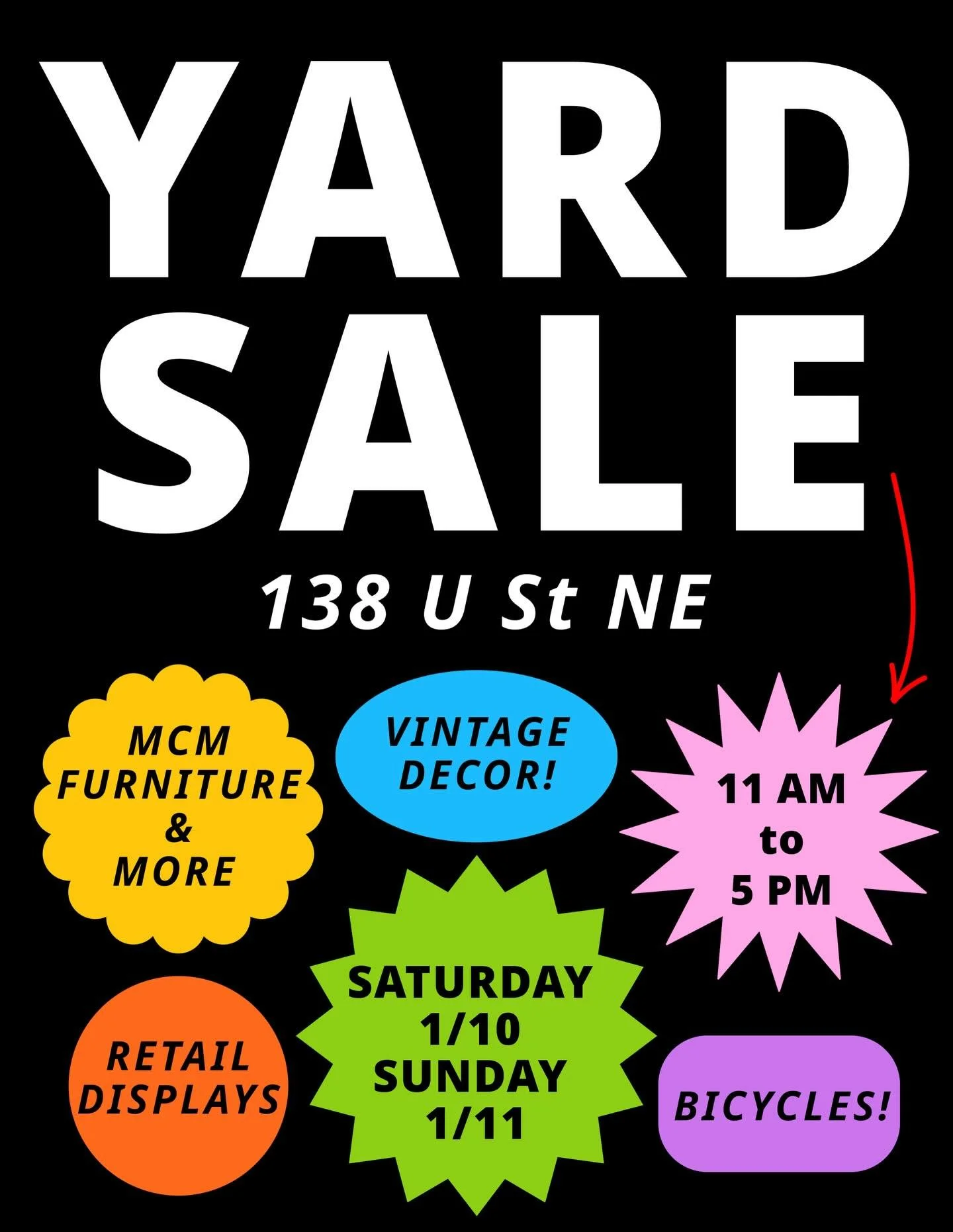 Step back in time at our yard sale featuring mid-century modern furniture, eye-catching vintage beer advertisements, classic glassware, colorful vintage Pyrex, rare bicycles and lots of furniture and housewares. This weekend only&mdash;everything mus