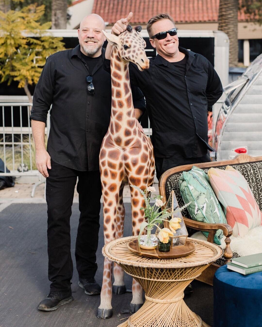 Liquid Cult rang in the new year with one of Santa Barbara&rsquo;s finest! #lloydthegiraffe, you are one party animal! 🦒🤘🏼
Vendor props🍻
Photo by @annadelores
Planning and design by @onyxandredwood
Rentals by @avenuetwelverentals
Floral by @cocor