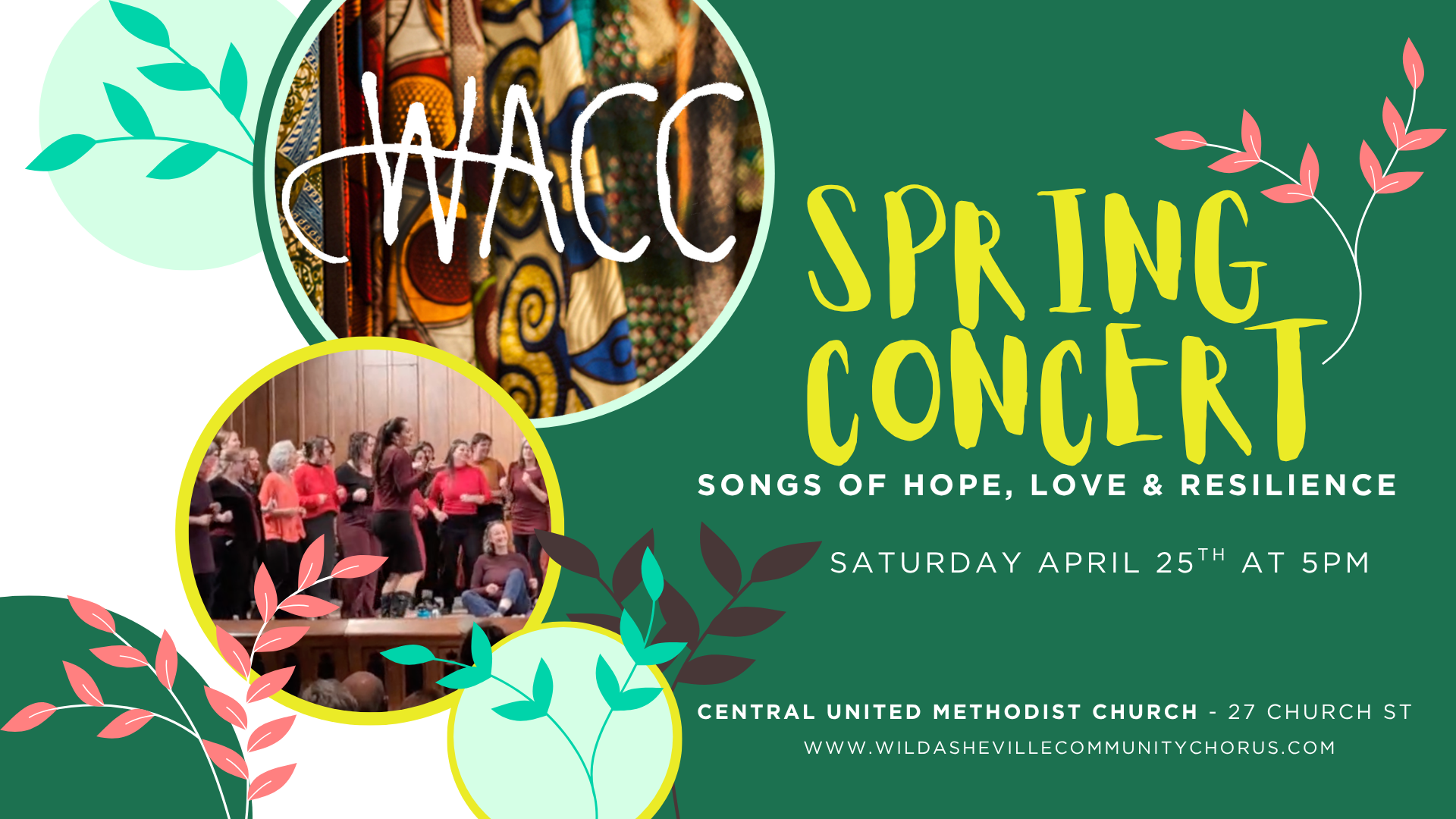 WACC Spring Concert: songs of hope, love &amp; resilience