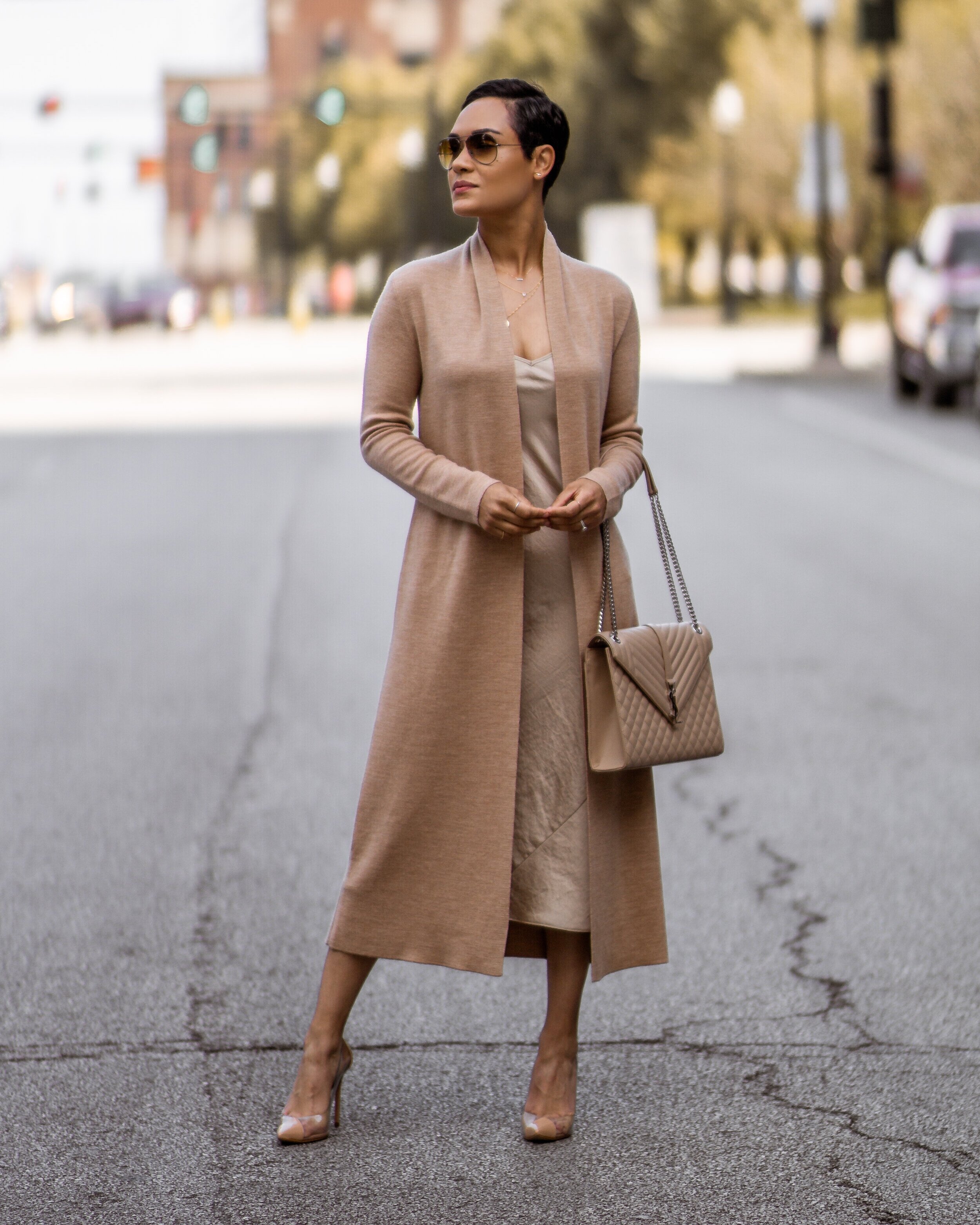 5 Ways To Style a (Crushed Silk!) Slip Dress For The Fall — Grace Byers
