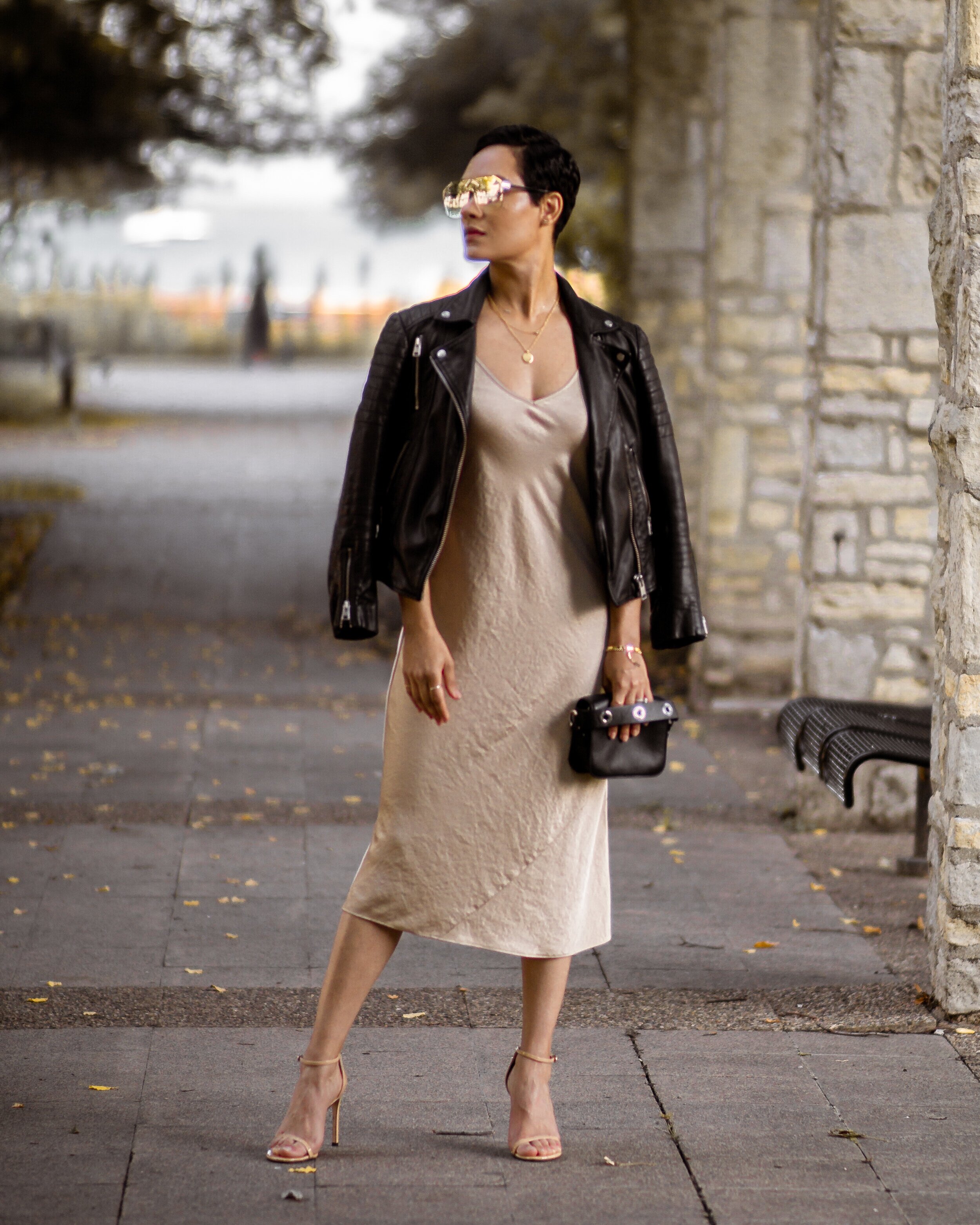 5 Ways To Style a (Crushed Silk!) Slip Dress For The Fall — Grace Byers