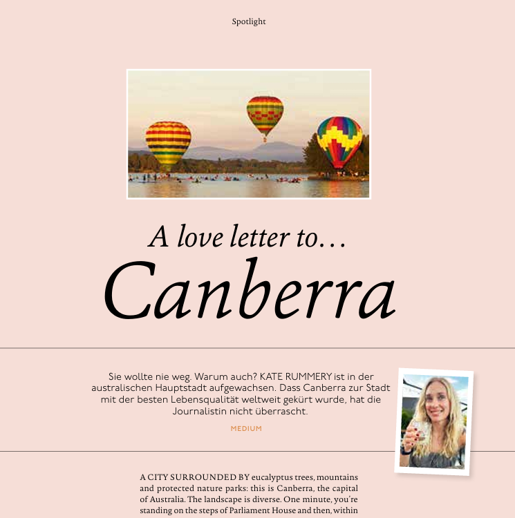 A love letter to Canberra 