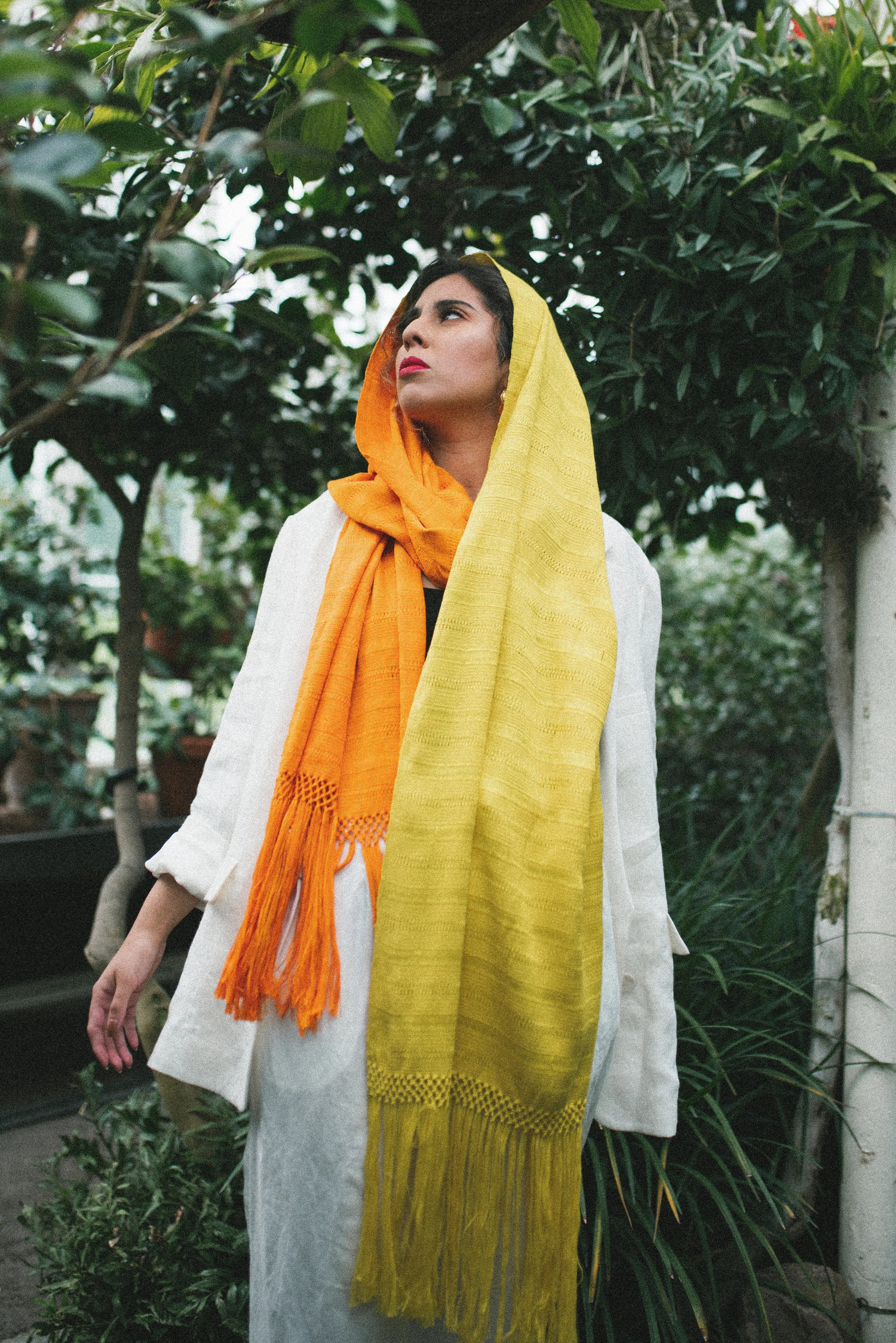 Norma Scarf in Orange &amp; Yellow