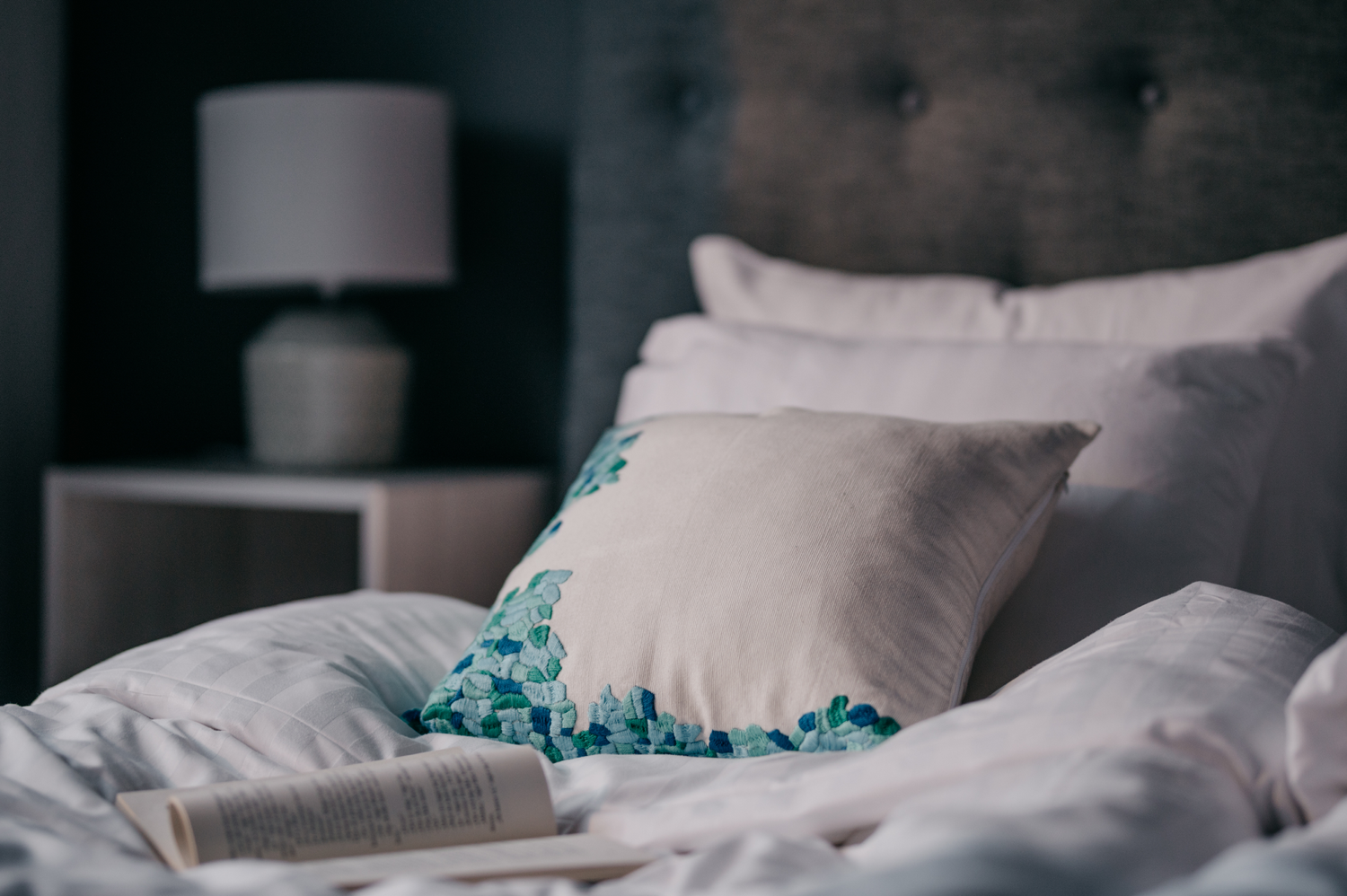 Handwoven textiles styled for boutique hospitality spaces