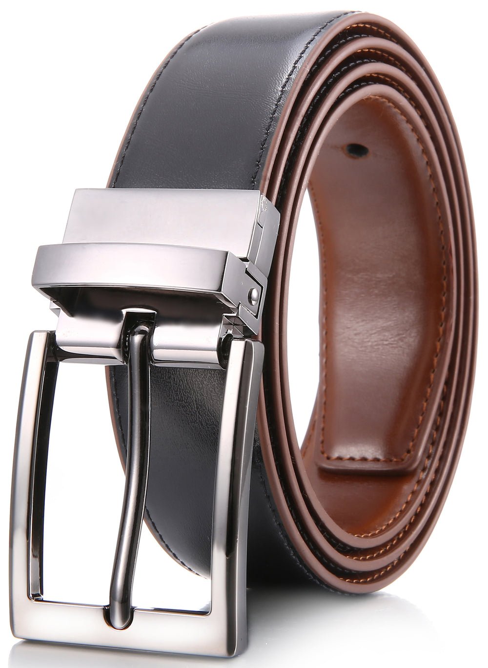 Marino Avenue Men's Classic Jean Style Genuine Leather Belt