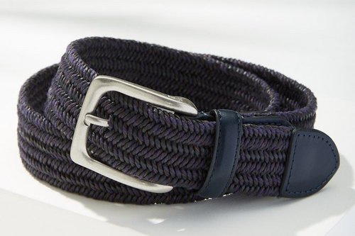 Perry Ellis Portfolio Men's Braided Leather Belt