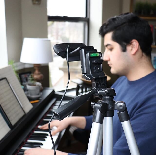 We can work from home 🎹🎧📹 #remote #remotework #pianoteacher