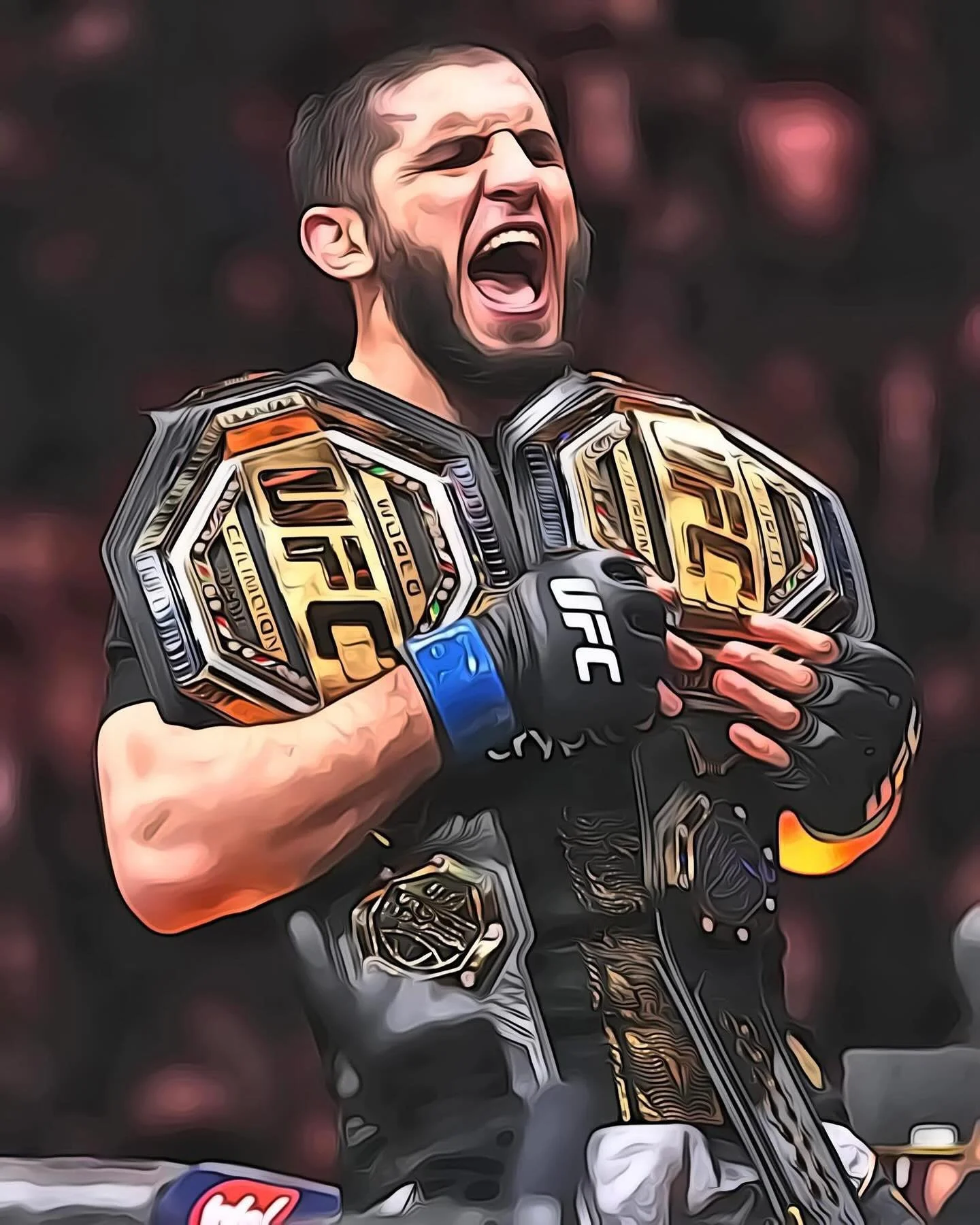 &ldquo;Khabib came up to me, freaking out and screaming. He said &lsquo;Can I put the belts on him, please?&rsquo; He goes over there and wraps him over the head with both the belts. I think he took more damage with both the belts than he did in the 