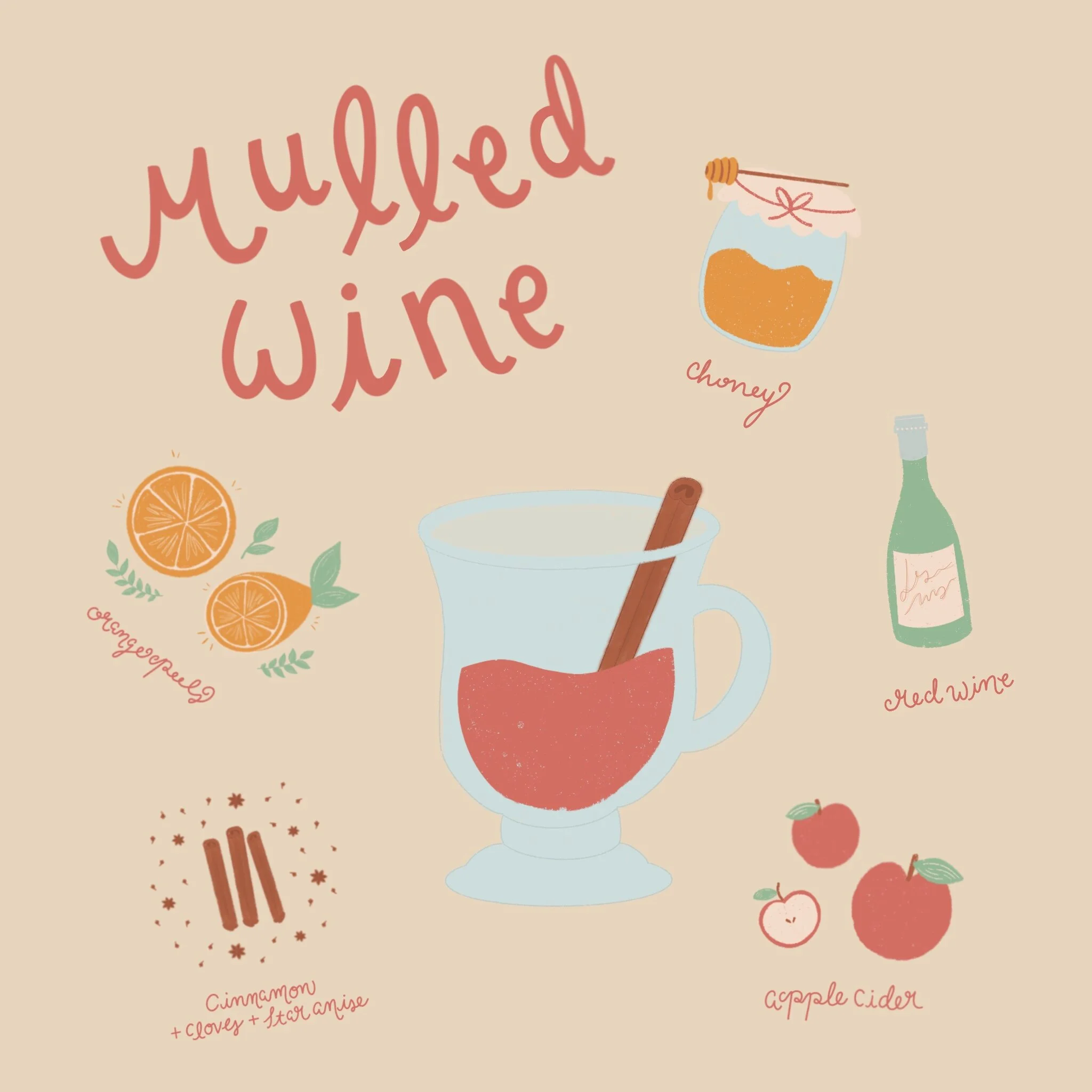 Drawings Of December | Prompt #4 - Winter Beverages + Food 