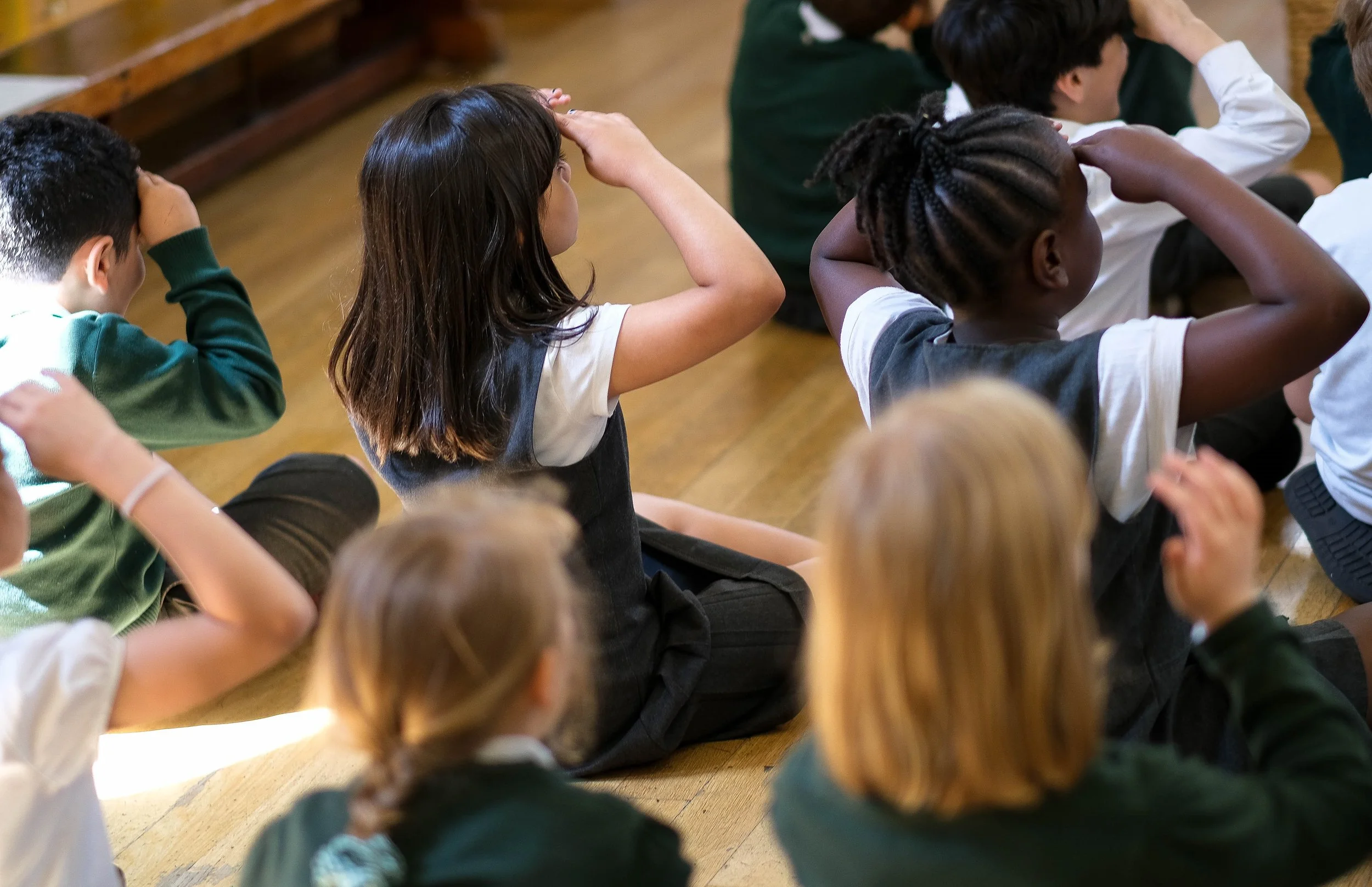 Students participating in an education programme.