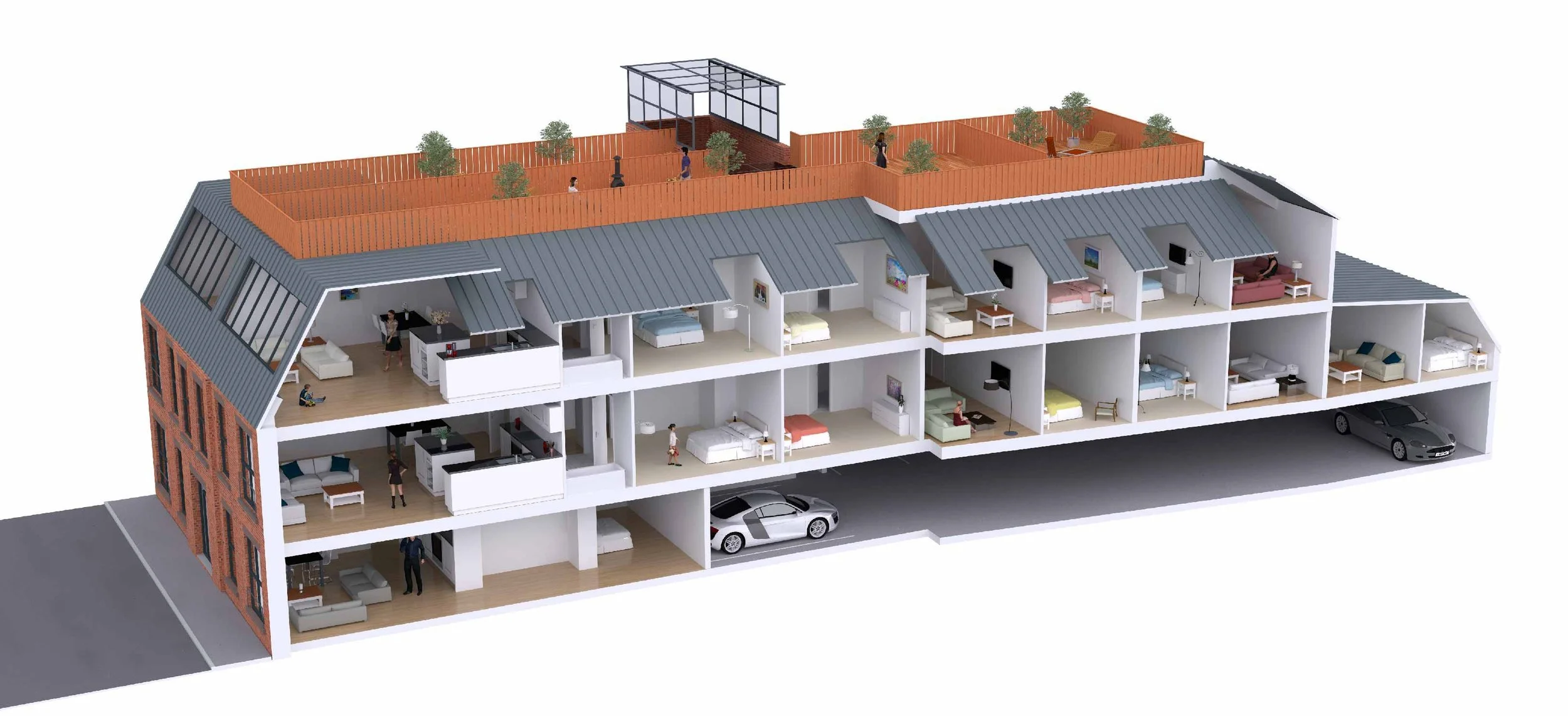  Apartments cutaway 