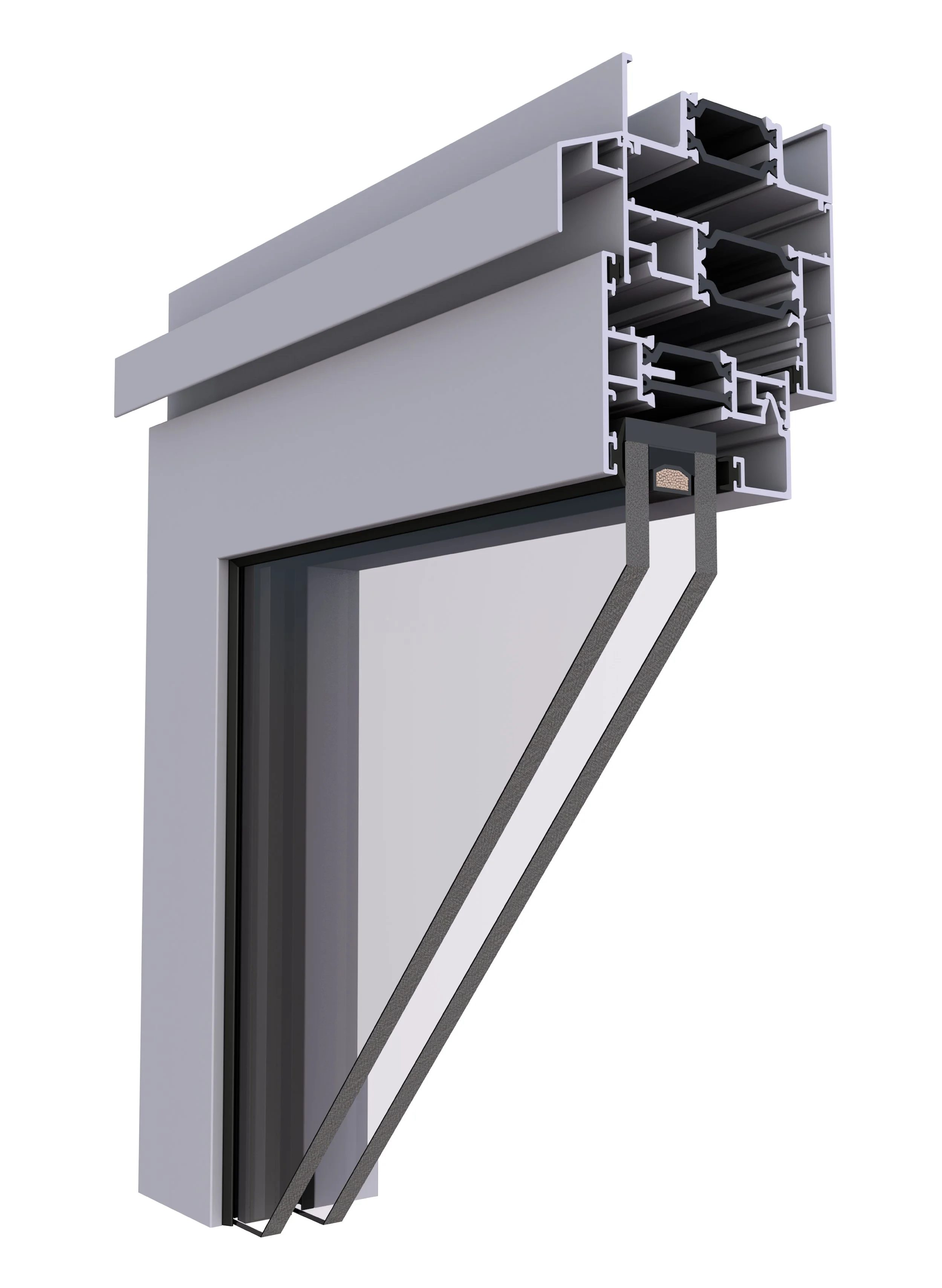  Aluminium double glazing cut-away 