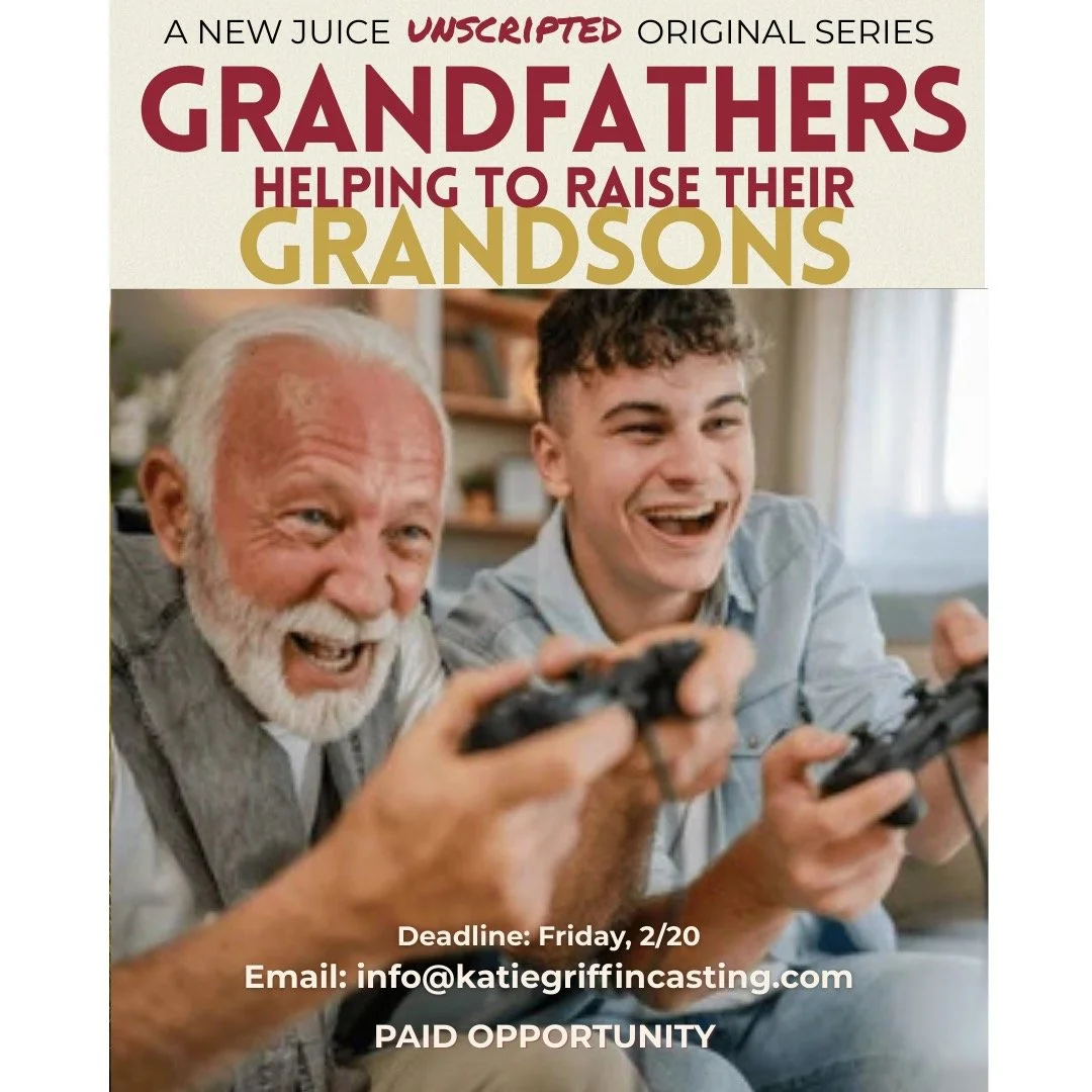 NOW CASTING grandfathers helping raise or playing a primary role in the lives of their sons or grandsons.

We&rsquo;re looking for men who&rsquo;ve stepped in to guide the next generation, whether by circumstance or choice. Relationships built on sho